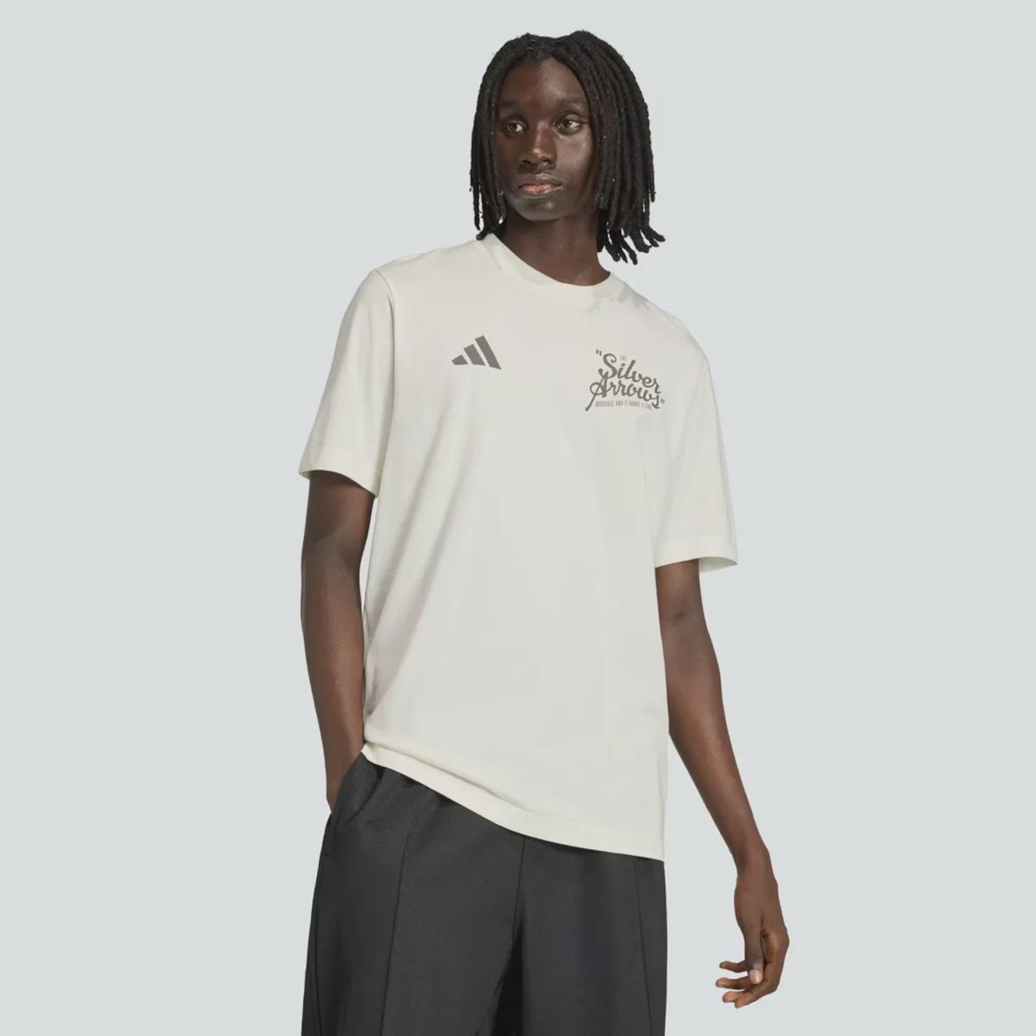 Camiseta Masculina Mercedes AMG Petronas Silver Arrows O2 adidas - Foto 1