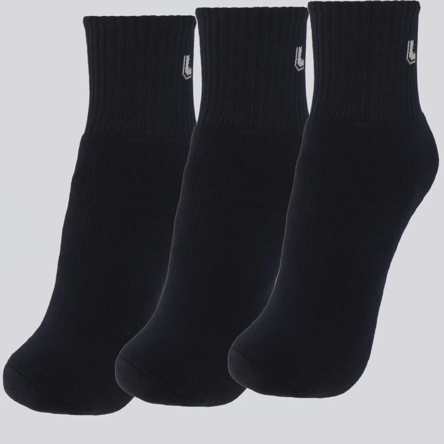 Kit Meia Cano Médio Lupo AM Sport 3 Pares Unissex - Foto 1