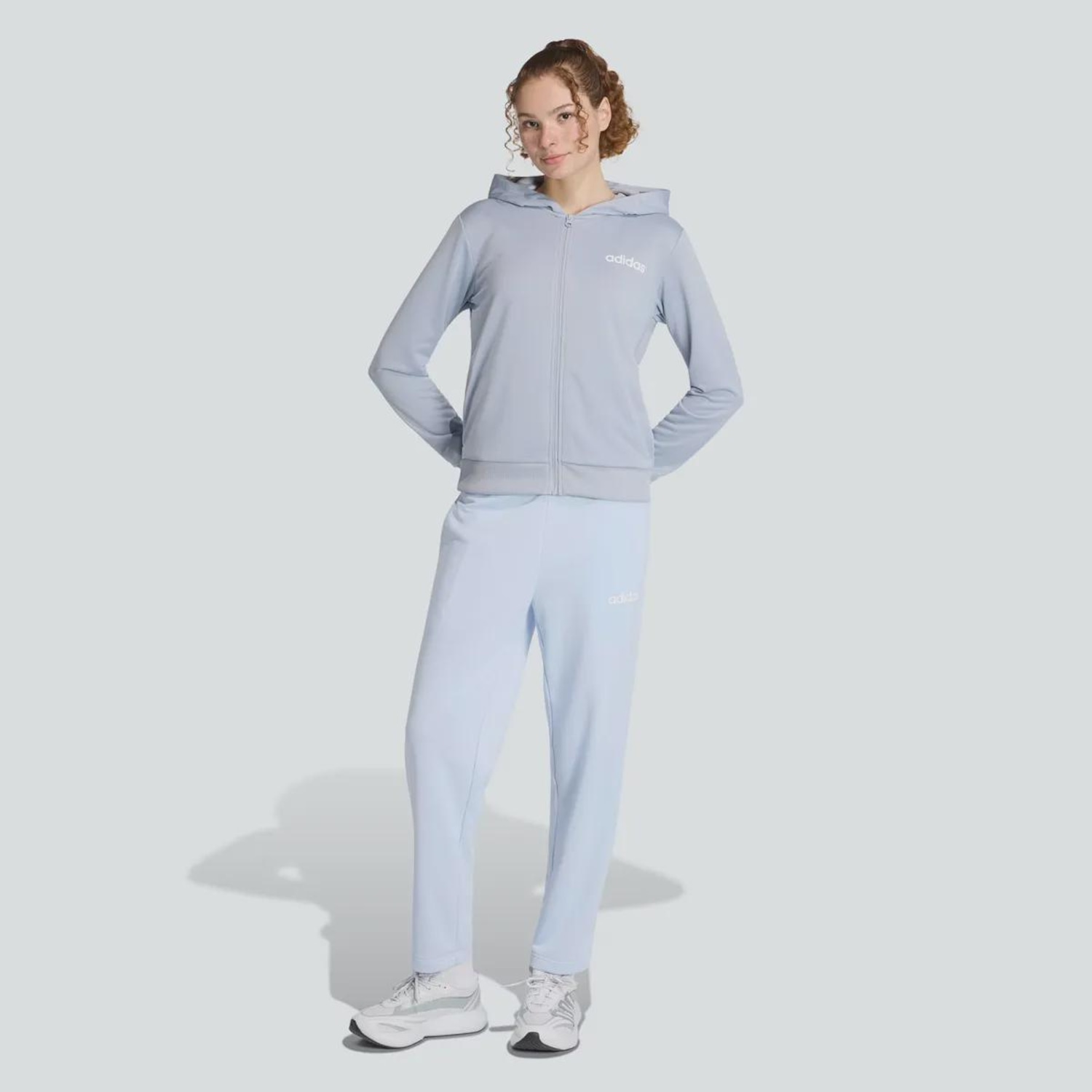 Agasalho Feminino Linear TS adidas - Foto 1
