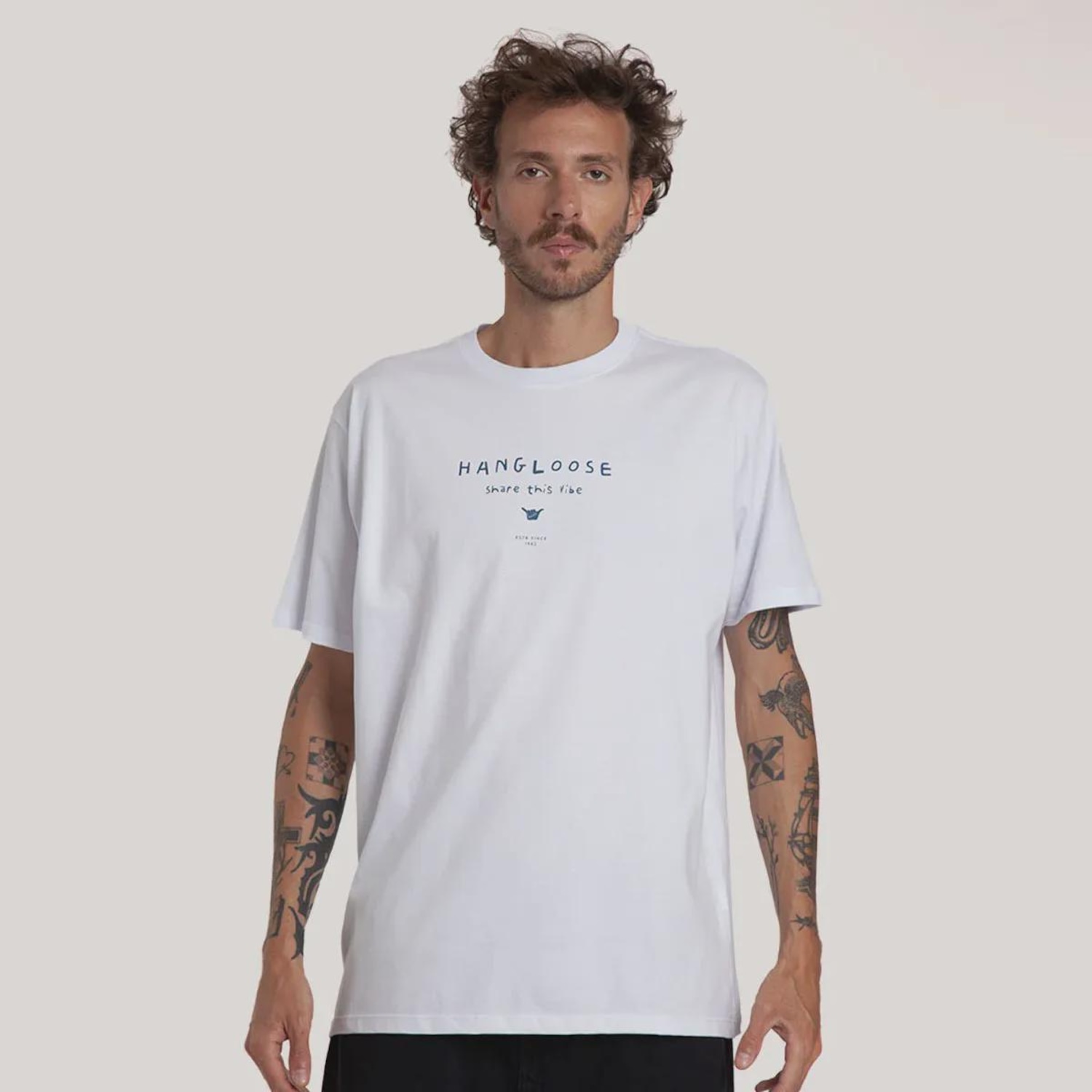 Camiseta Masculina Share It Hang Loose - Foto 1
