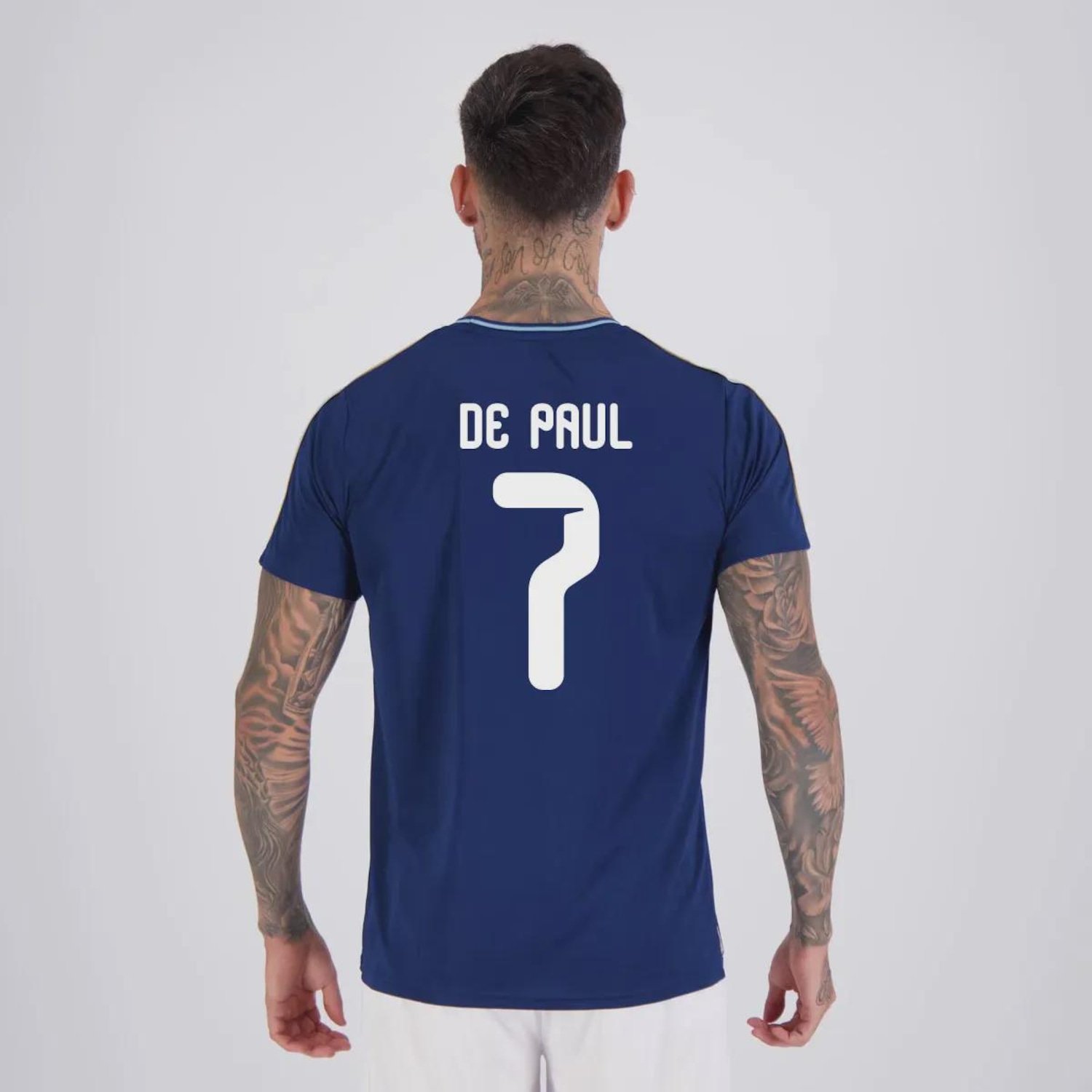 Camisa Argentina Tracks 7 De Paul FutFanatics Masculina - Foto 1