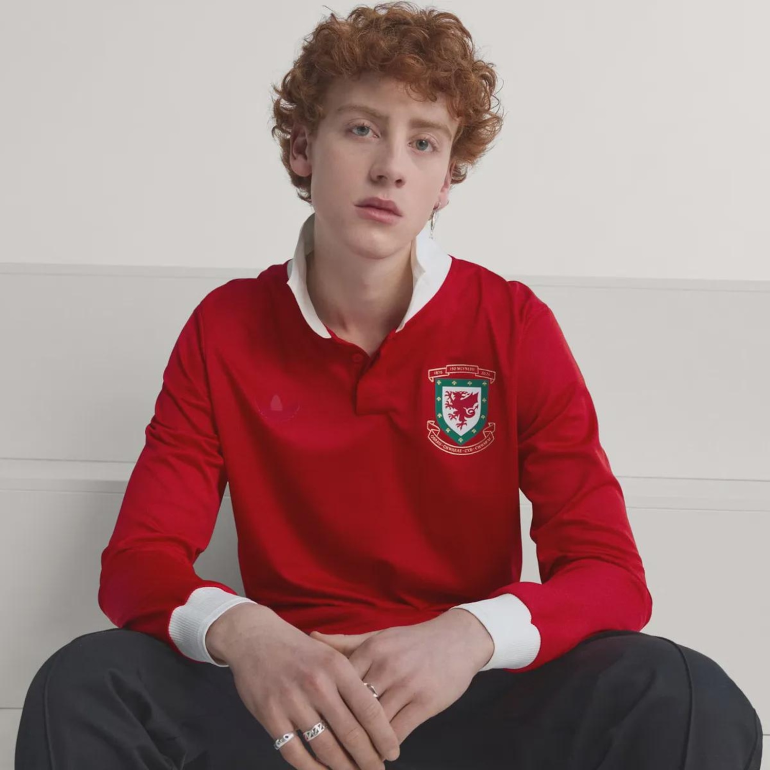 Camisa Masculina País de Gales 150 adidas - Foto 1