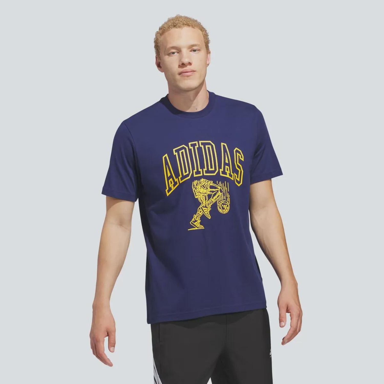 Camiseta Masculina Collegiate Dribbling adidas - Foto 1