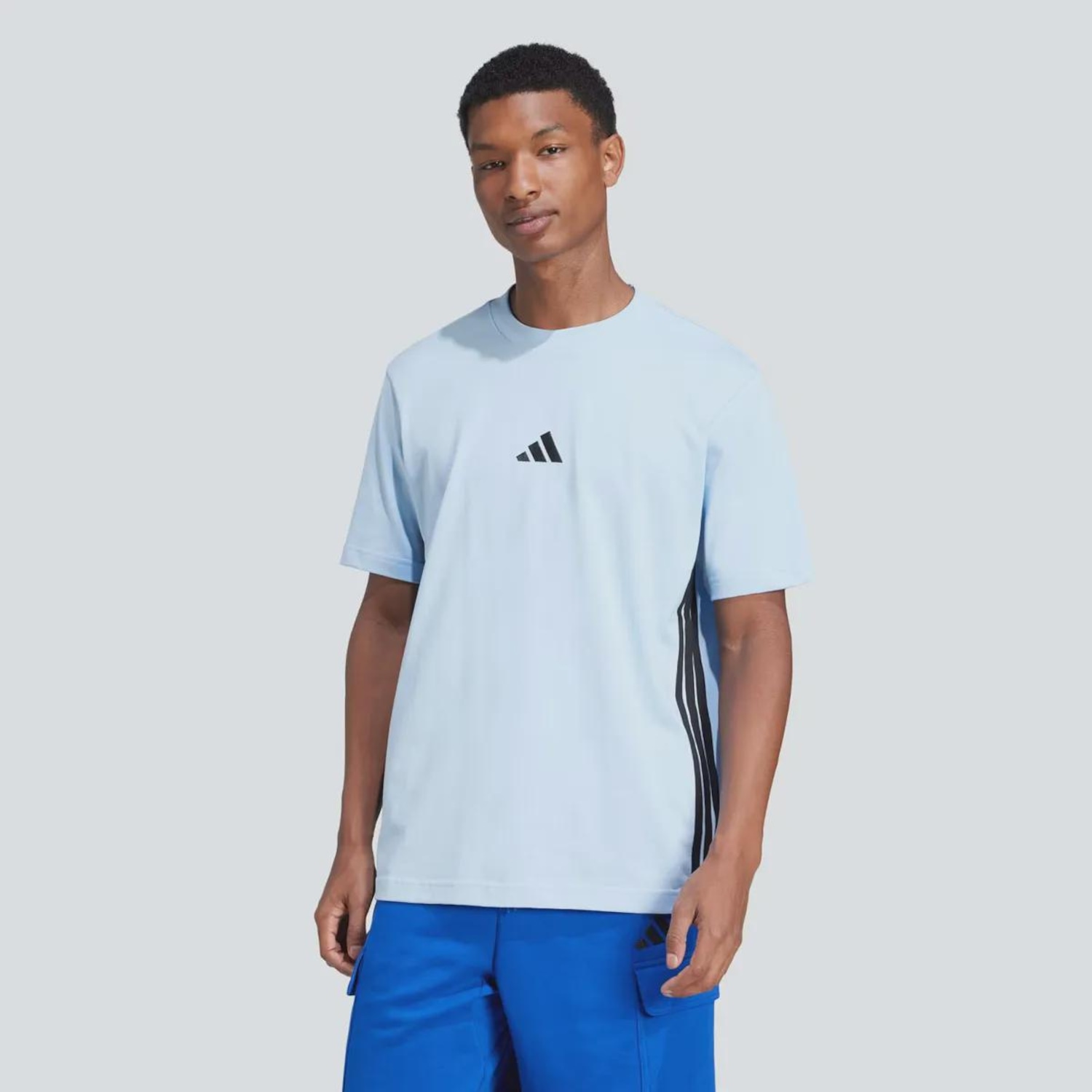 Camiseta Masculina 3 Stripes adidas - Foto 1