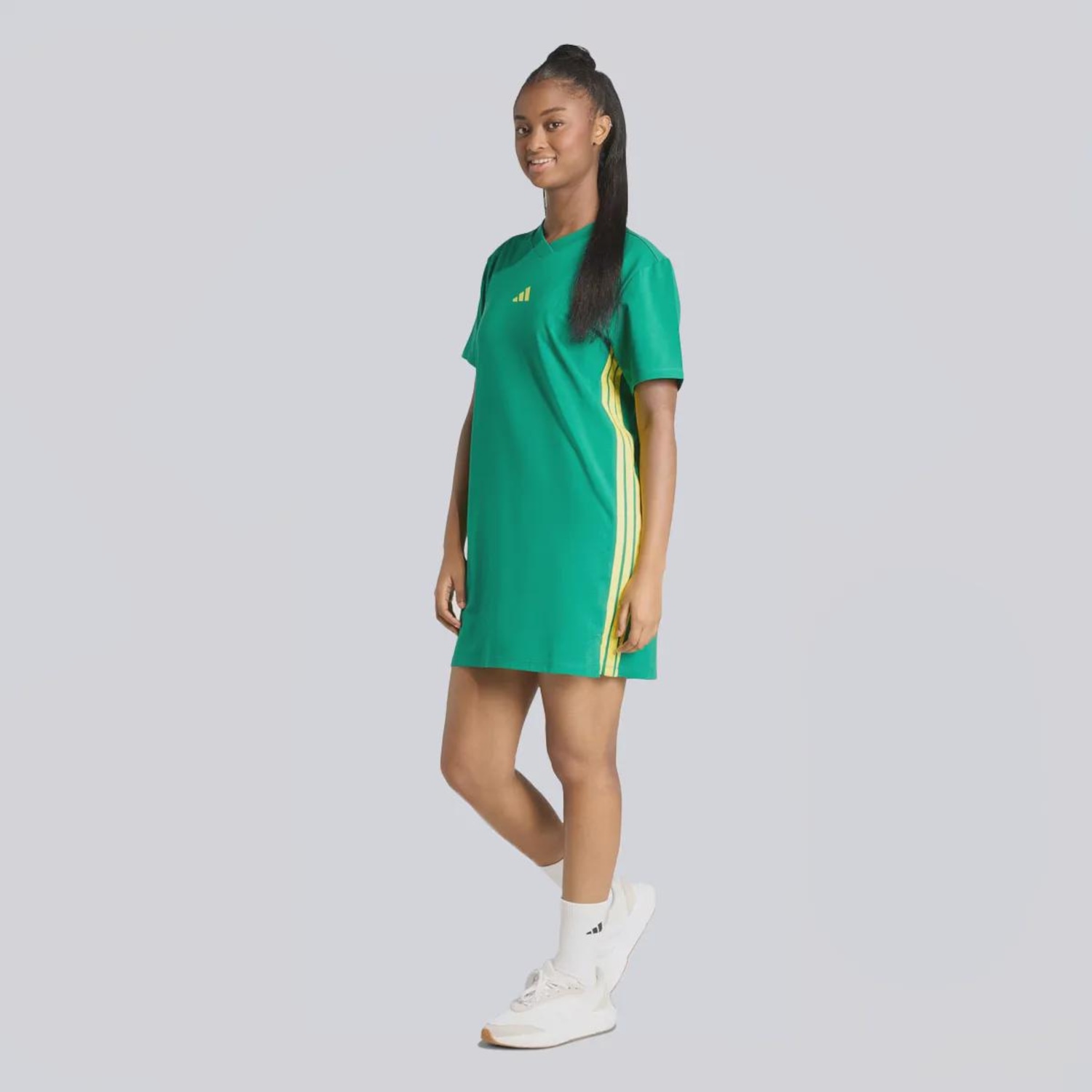Vestido Feminino 3 Listras adidas - Foto 1
