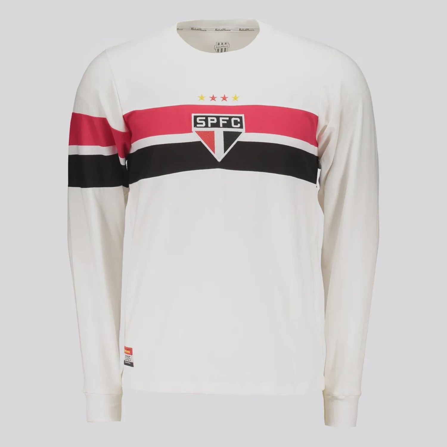 Camisa São Paulo Retrô 2005 Manga Longa FutFanatics Masculina - Foto 1