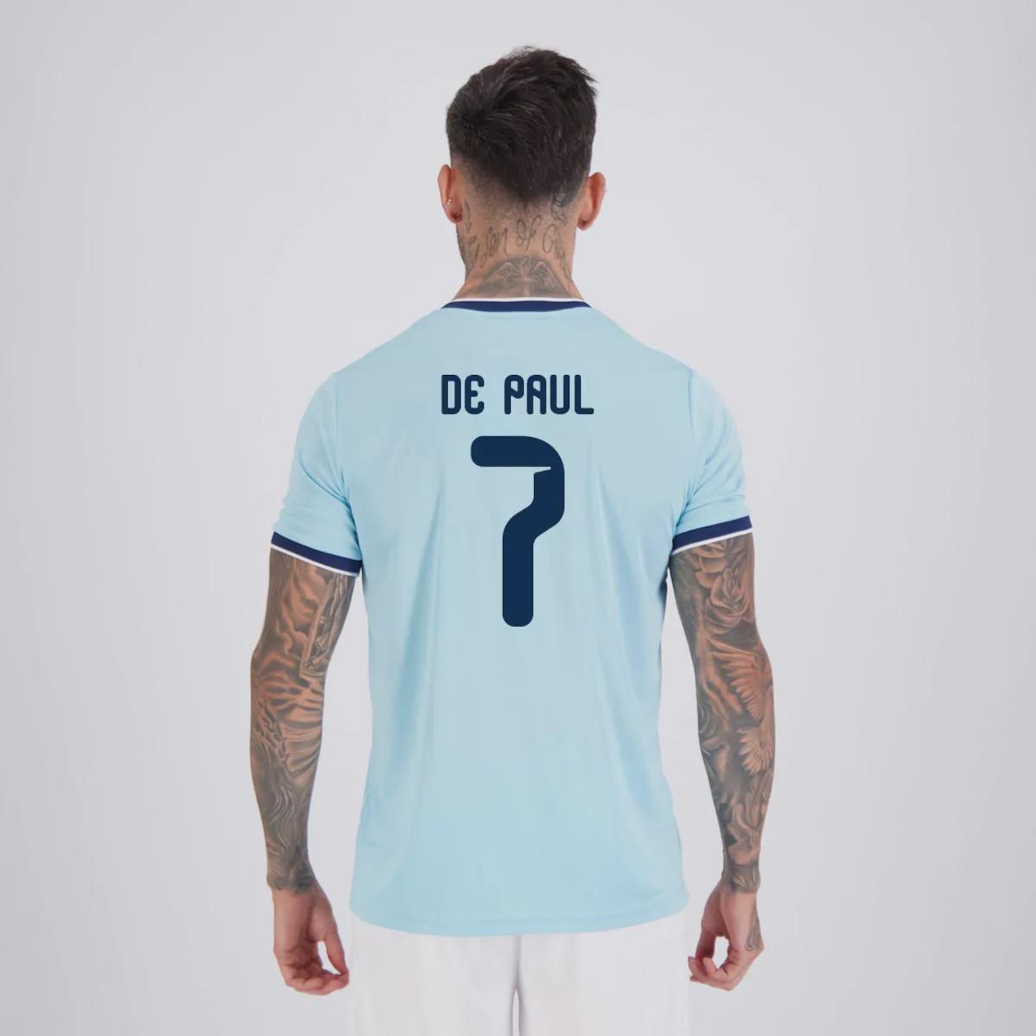 Camisa Argentina Lanes Azul 7 De Paul FutFanatics Masculina - Foto 1