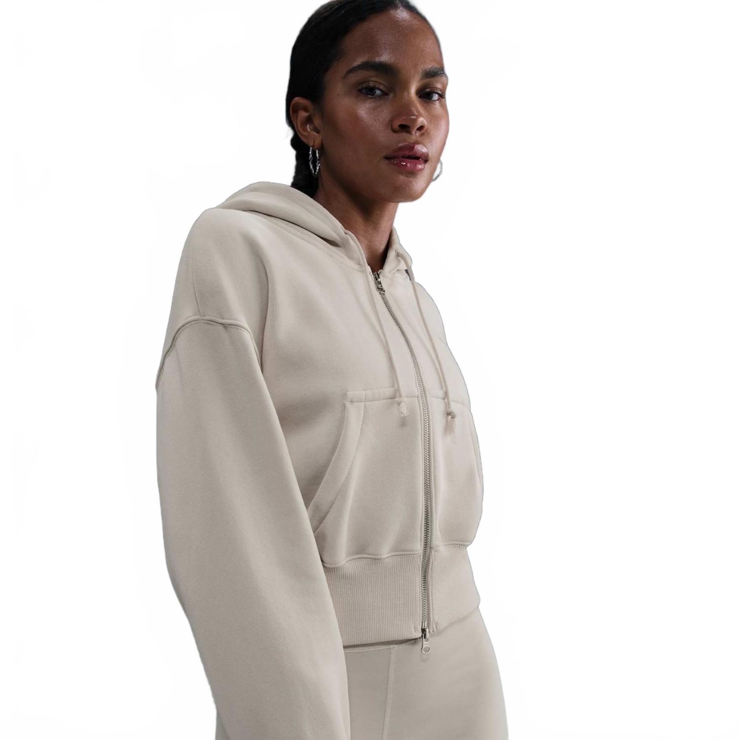 Blusão Cropped Nike Sportswear Phoenix Fleece Feminino - Foto 1