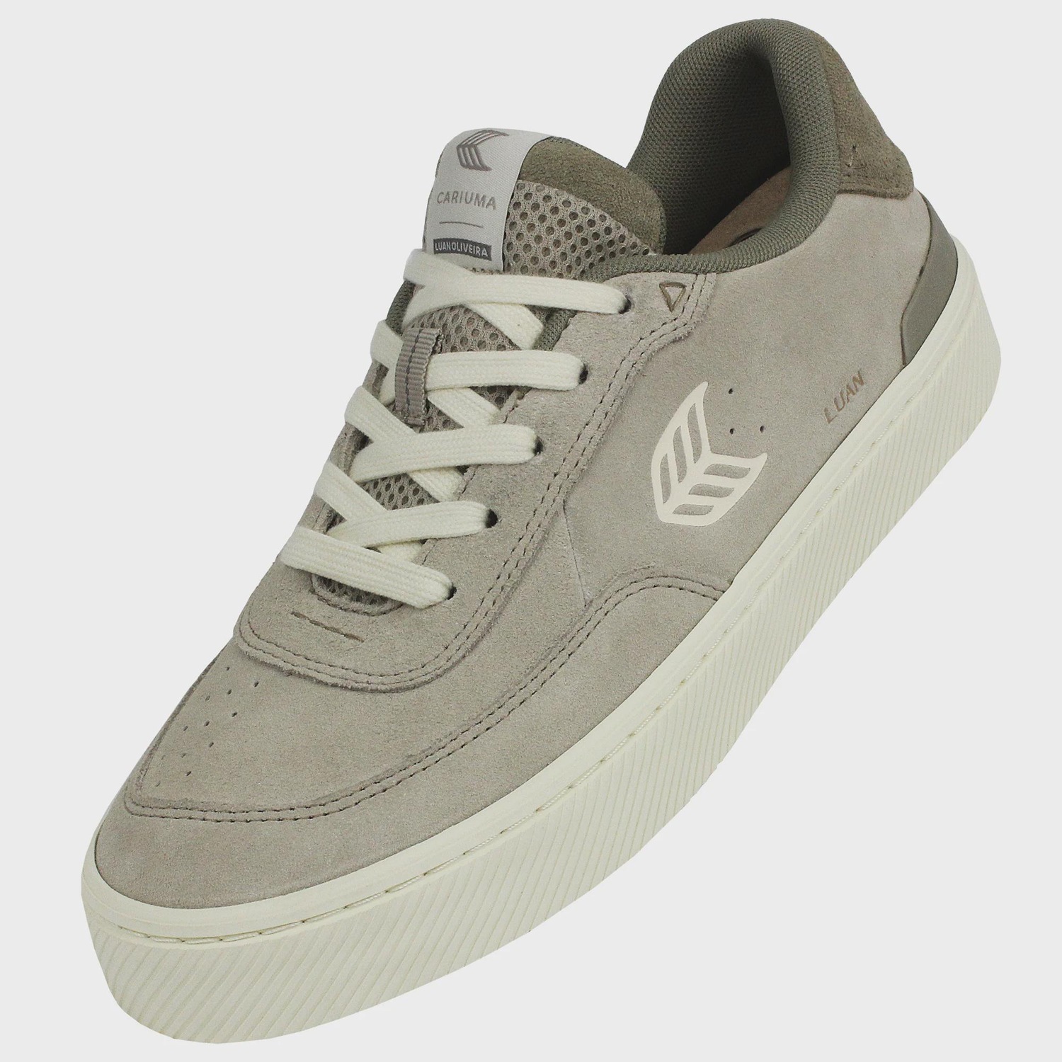 Tênis Masculino Cariuma Luan Pro Plaza Taupe Suede Ivory - Foto 4