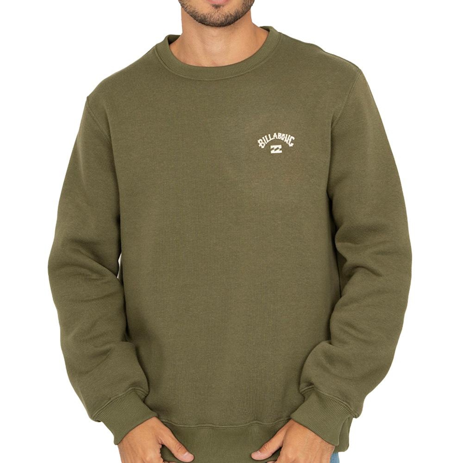 Blusão de Moletom Billabong Careca Samall Arch - Masculino - Foto 1