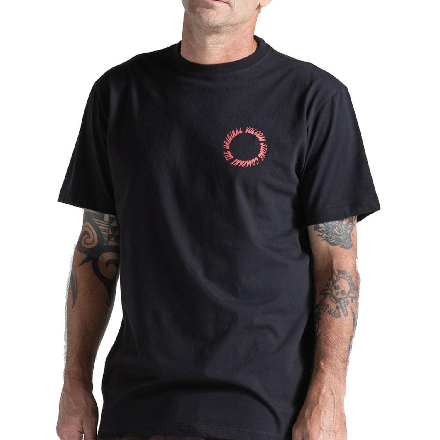 Camiseta Volcom Round Out - Masculina - Foto 1