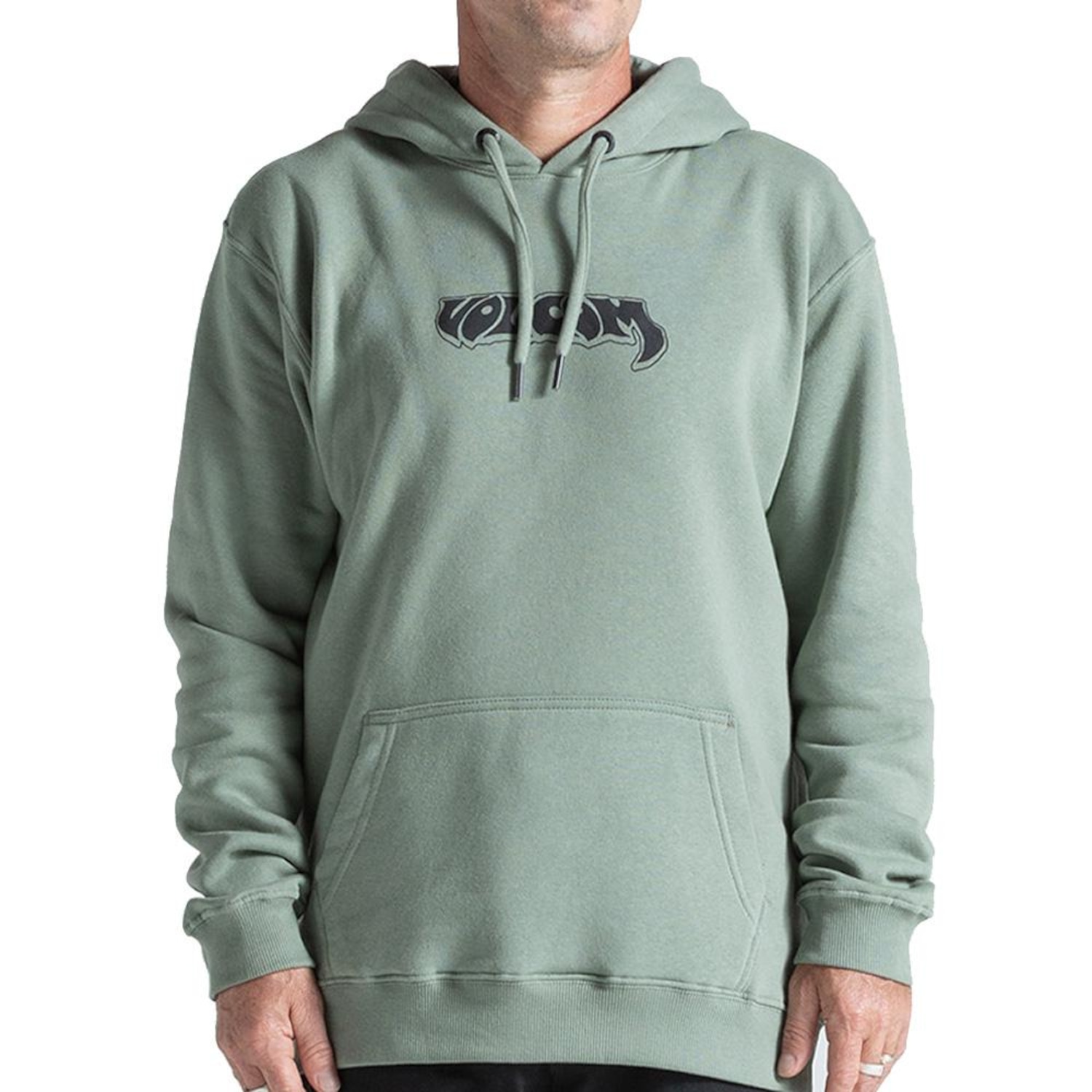 Blusão de Moletom Volcom Canguru Gothstone - Masculino - Foto 1