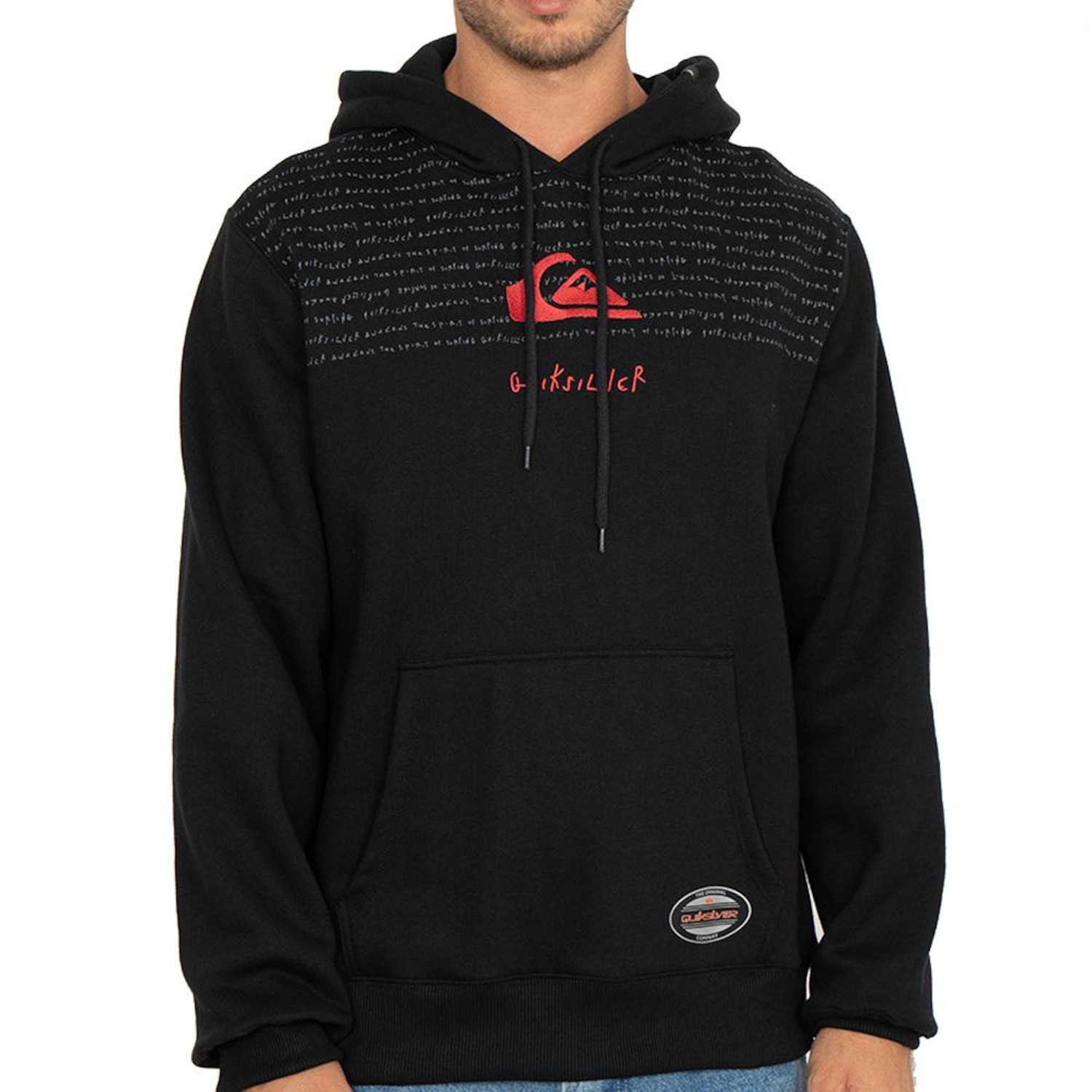 Blusão de Moletom com Capuz Quiksilver Canguru Emb Quik Thoughts - Masculino - Foto 1