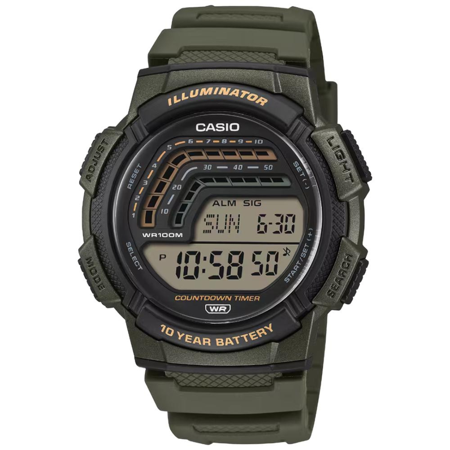 Relógio Casio WS-1800-3AVDF-SC - Unissex - Foto 1