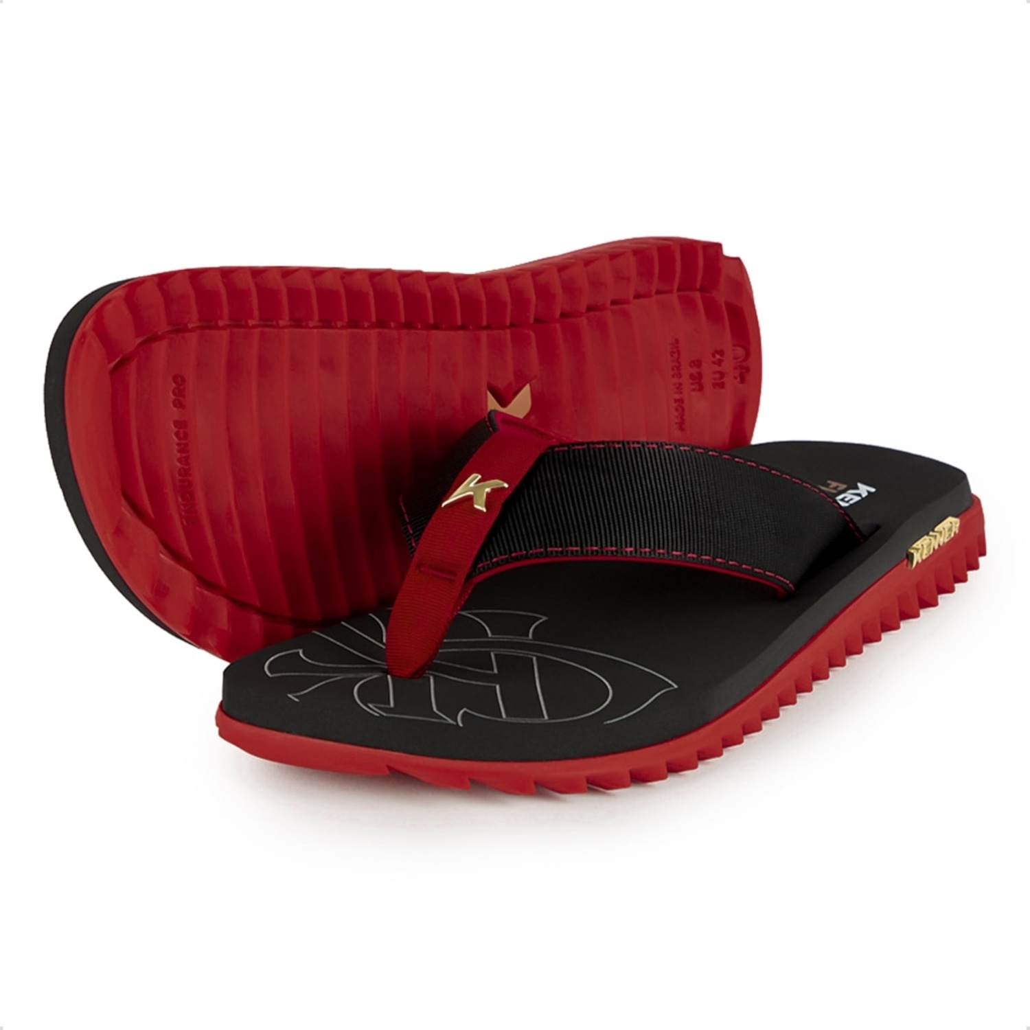 Chinelo Masculino Kenner Kivah Flamengo Rubro-Negra - Foto 2