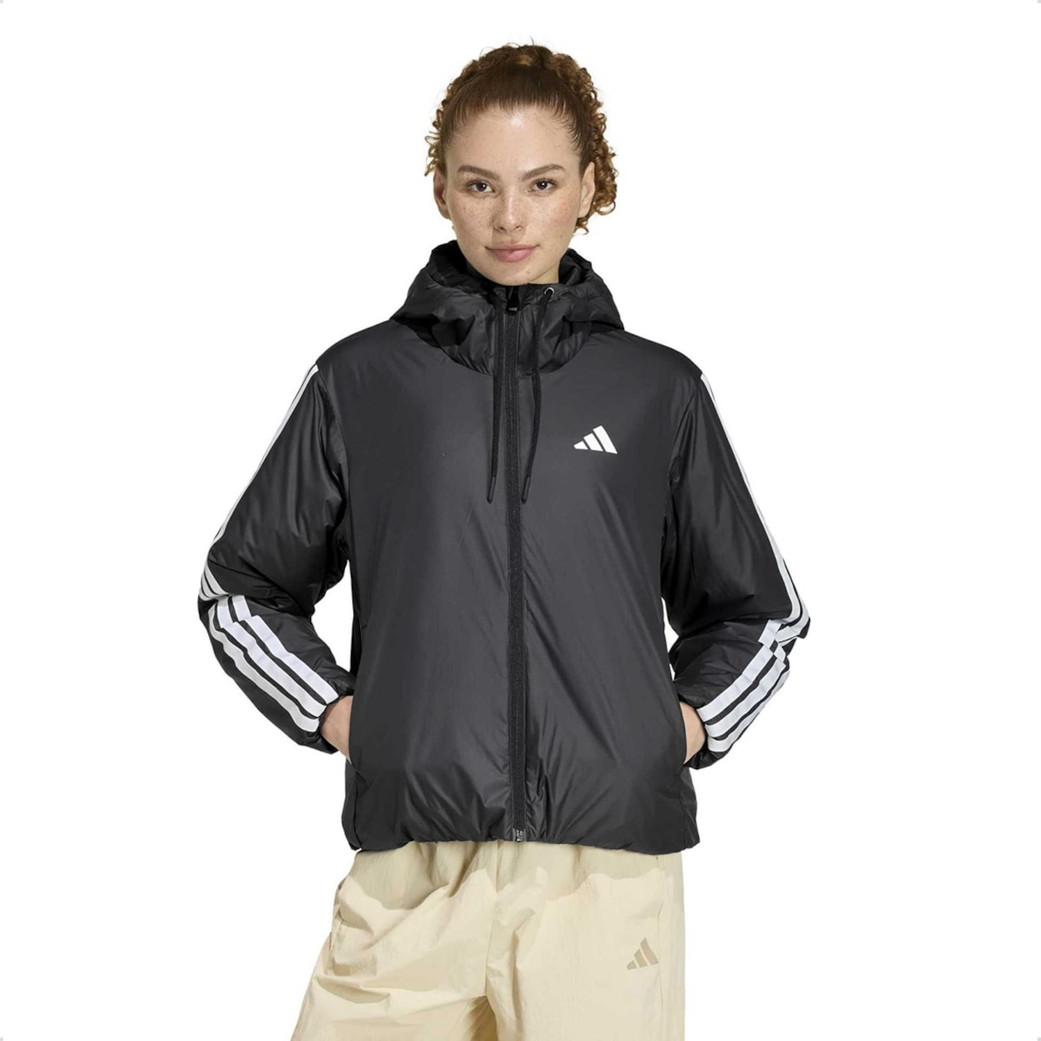 Jaqueta Térmica adidas Essentials Três Listras Feminina - Foto 1