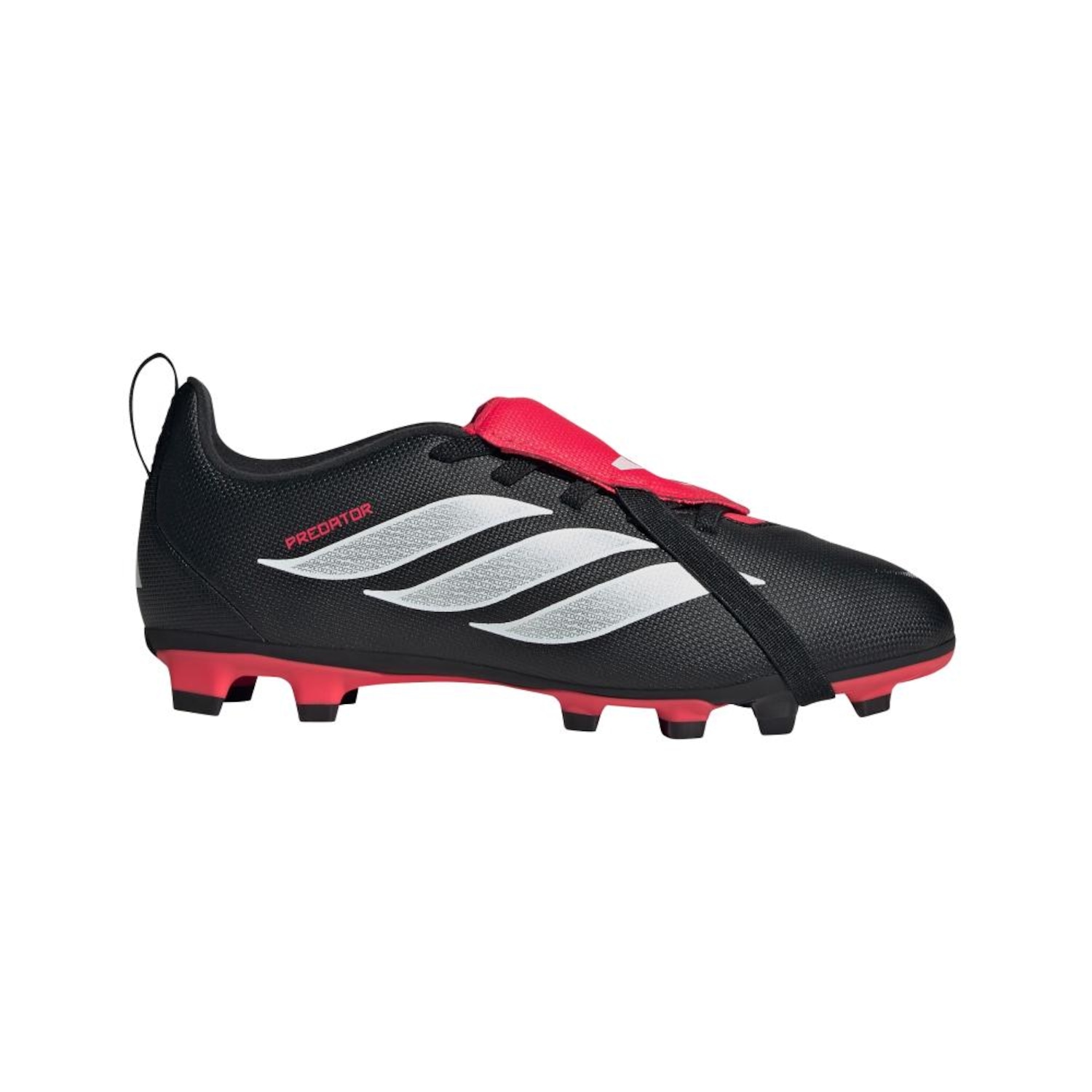 Chuteira de Campo Cadarço Elástico e Língua Dobrável Infantil adidas Predator Club - Foto 1