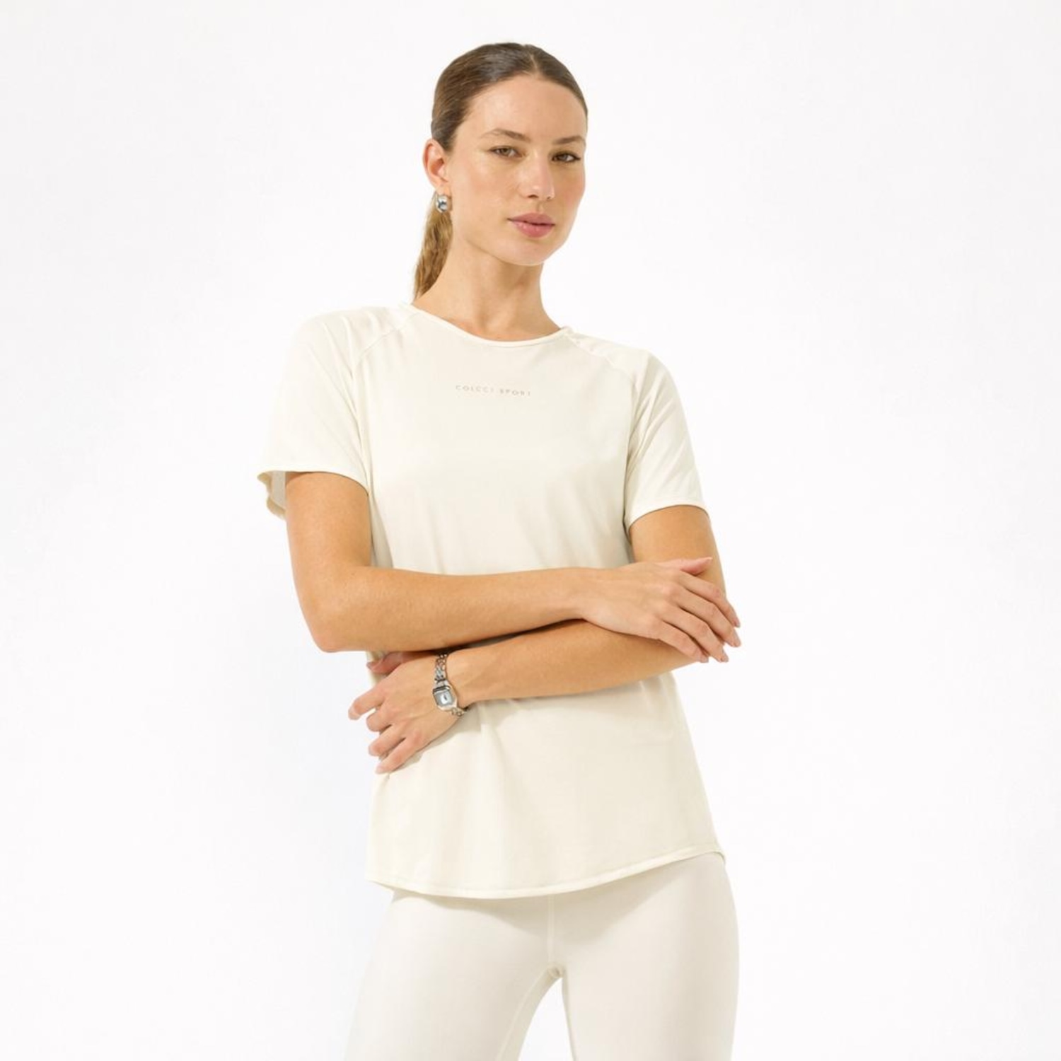 Camiseta Colcci Comfort Com Logo Minimalista OU26 Feminina - Foto 1