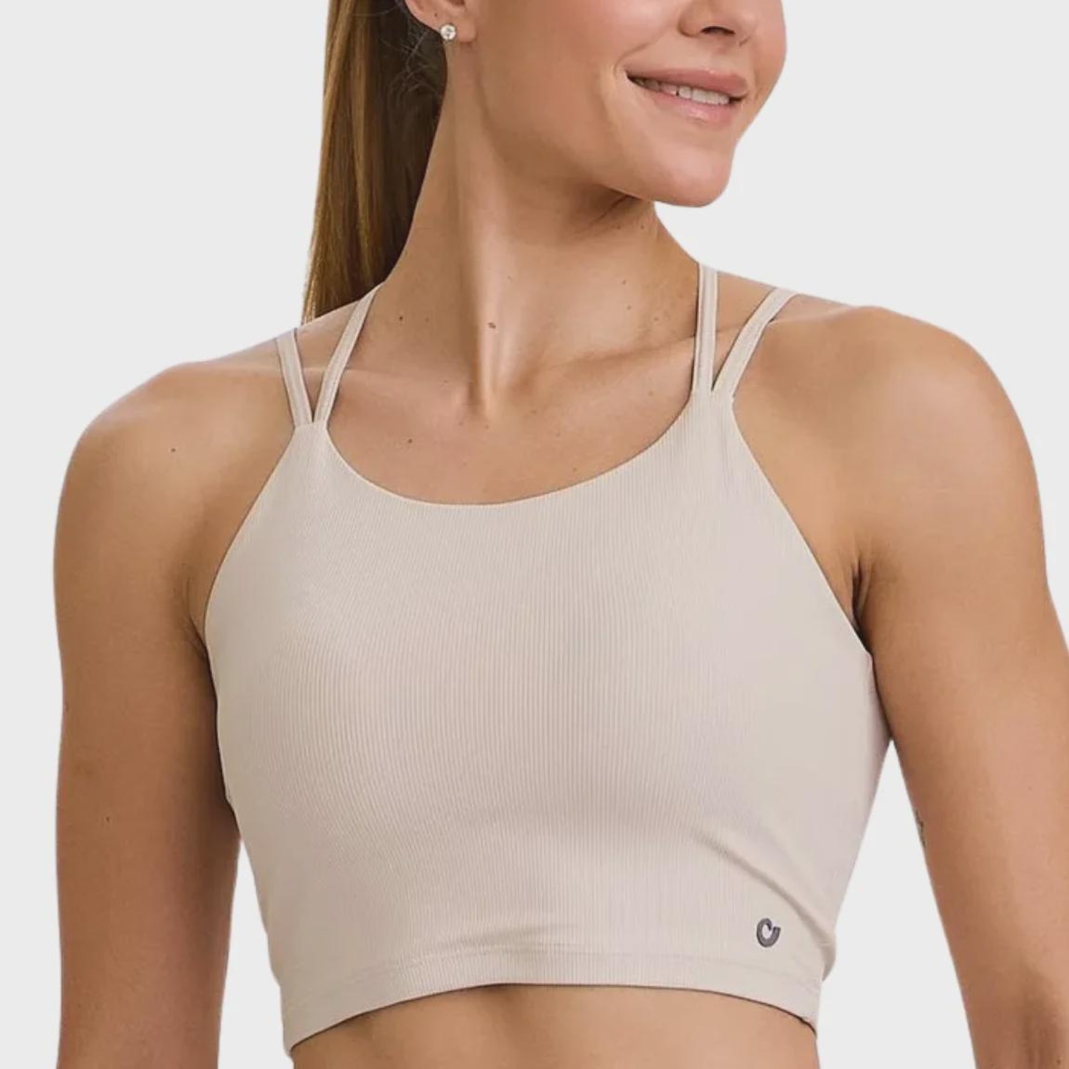 Top Cropped Caju Brasil Canelado Alças Duplas  - Feminina - Foto 1