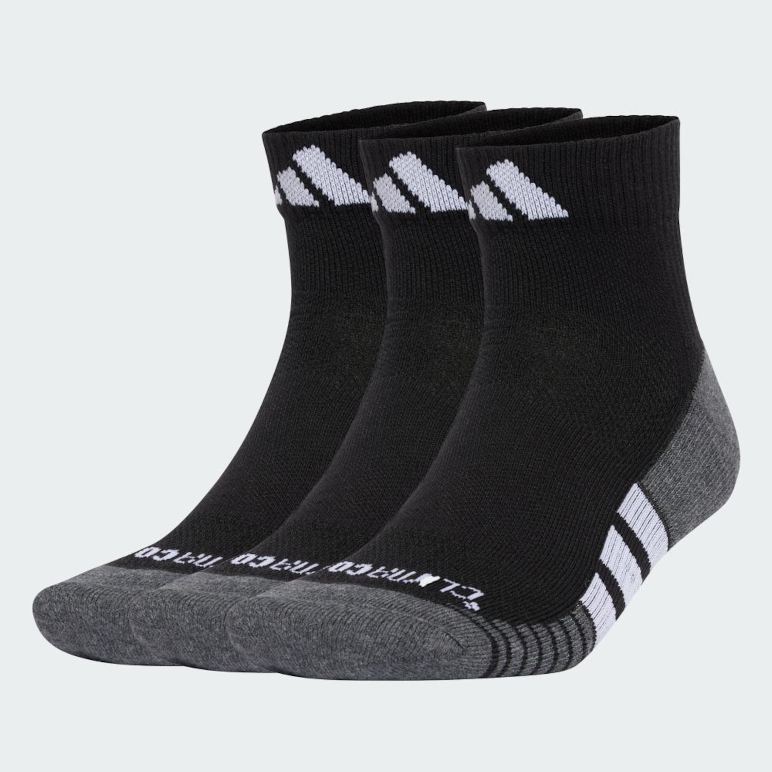 Kit Meias Cano Curto adidas Performance Climacool com 3 Pares - Adulto - Foto 3