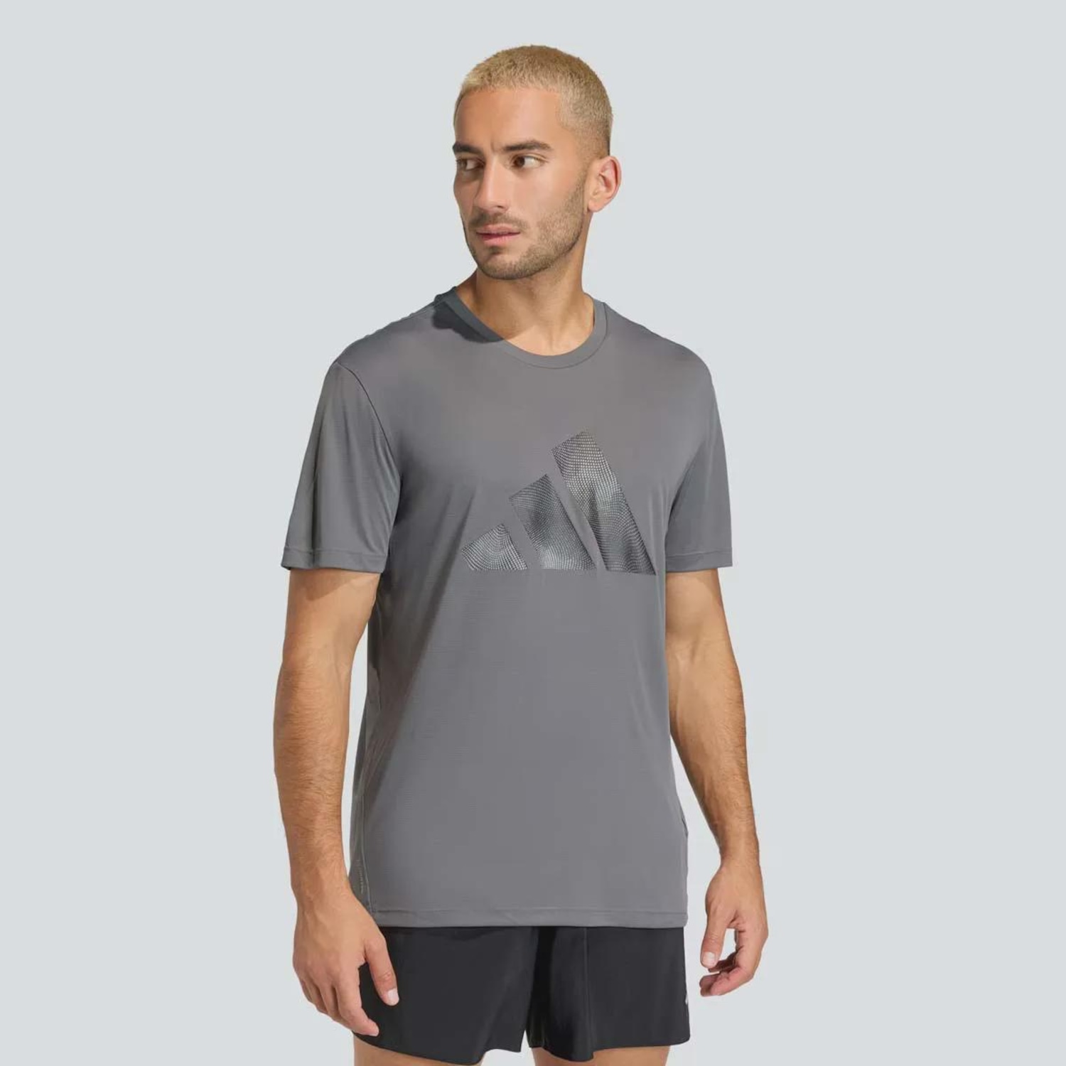 Camiseta Masculina Run Ess BL adidas - Foto 1