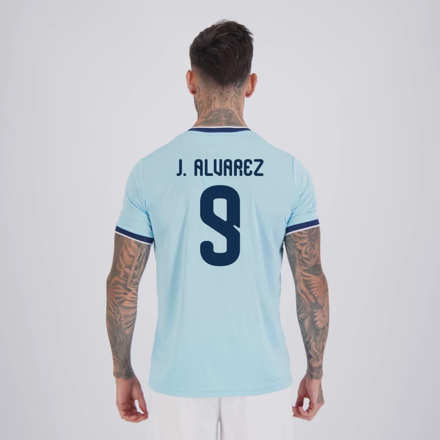 Camisa Argentina Lanes Azul 9 J. Alvarez FutFanatics Masculina - Foto 1