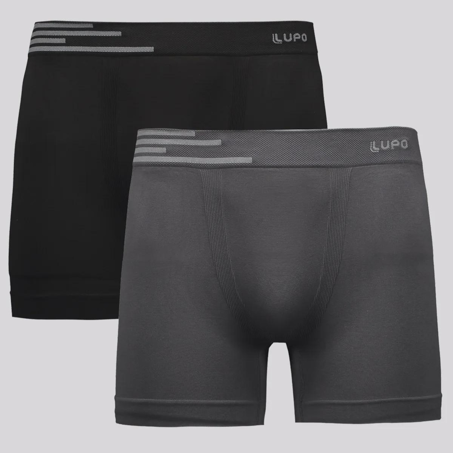Kit 2 Cuecas Boxer Lupo Microfibra Sem Costura Adulta - Foto 1
