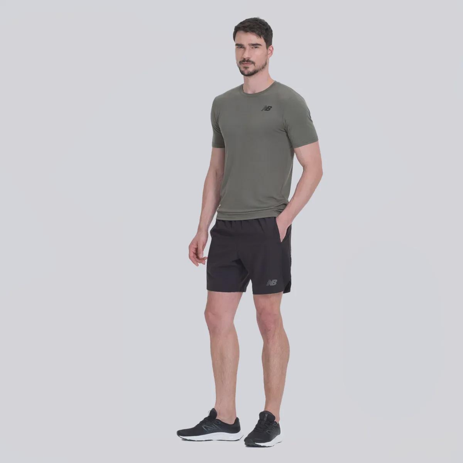 Bermuda Masculina Tenacity Logo New Balance - Foto 1