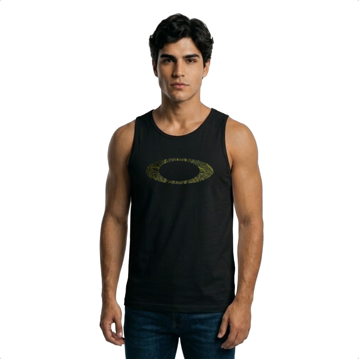 Camiseta Regata Oakley Ellipse Motherboard Tank Masculina - Foto 1
