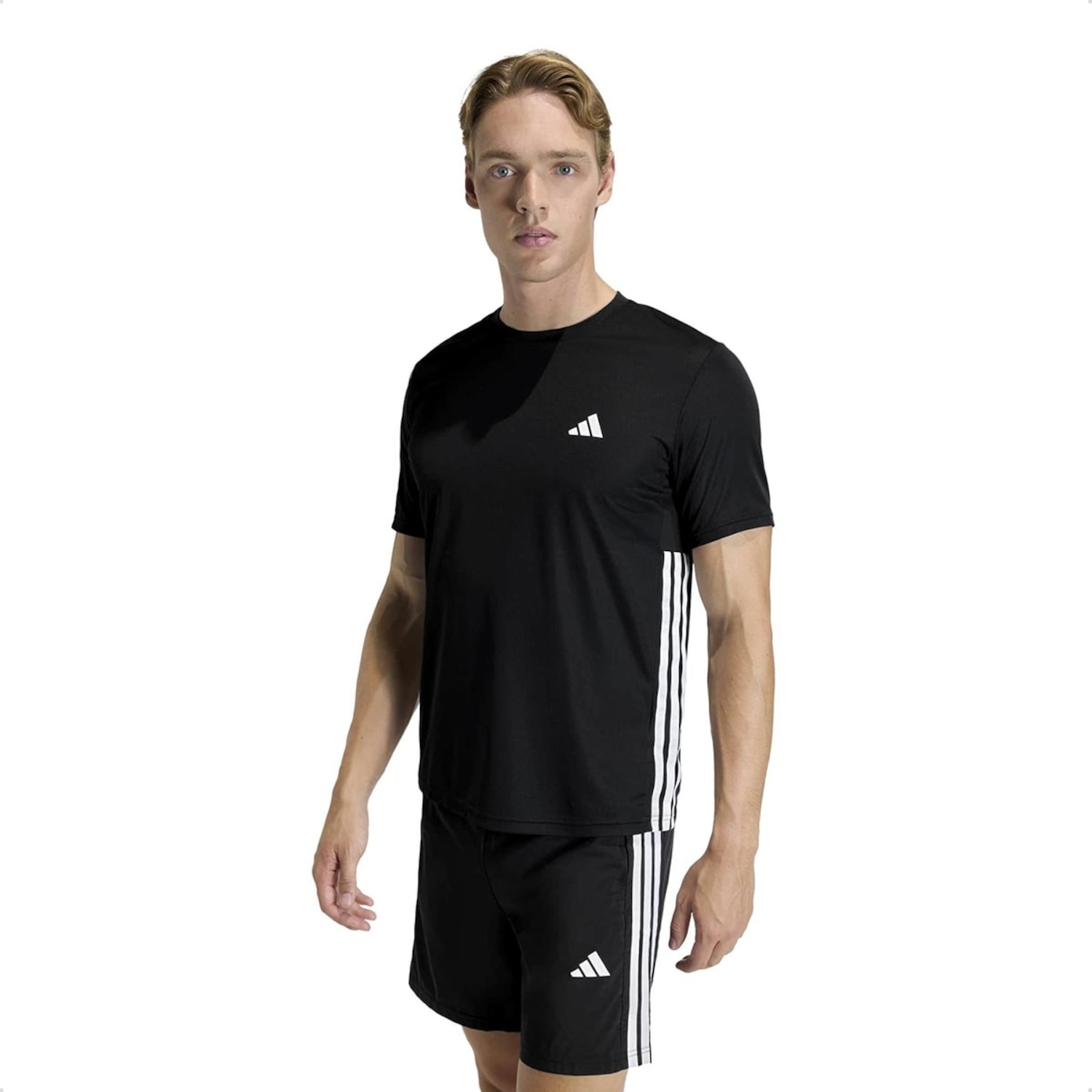 Camiseta adidas Workout Essentials Base Três Listras - Masculina - Foto 1