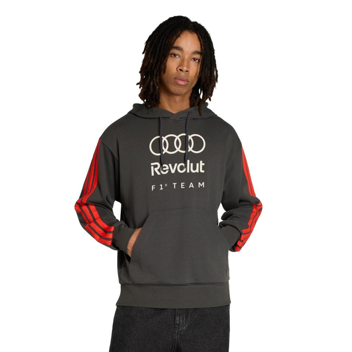 Blusão de Moletom com Capuz adidas Audi Revolut F1Team DNA - Masculino - Foto 1