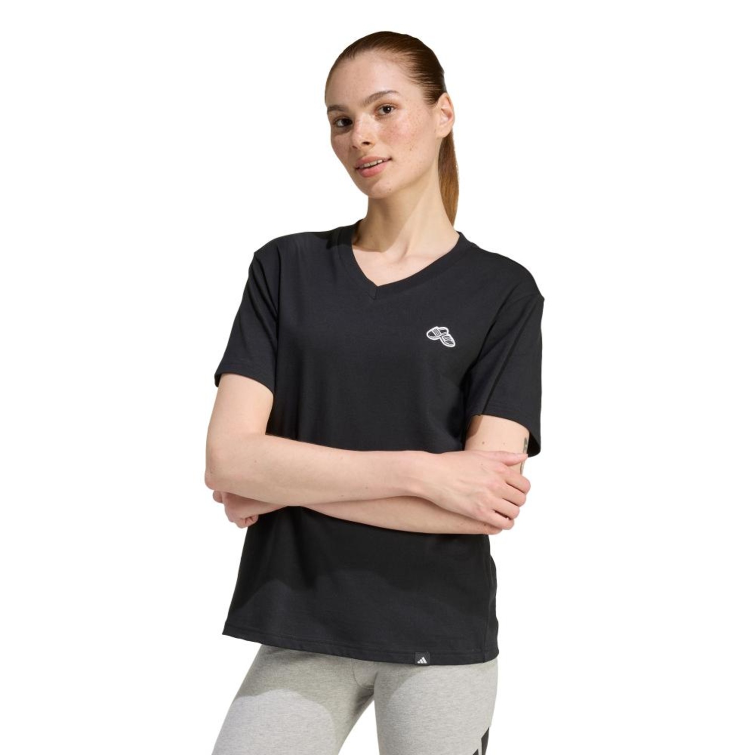 Camiseta adidas Gola V Summer Slide - Feminina - Foto 1