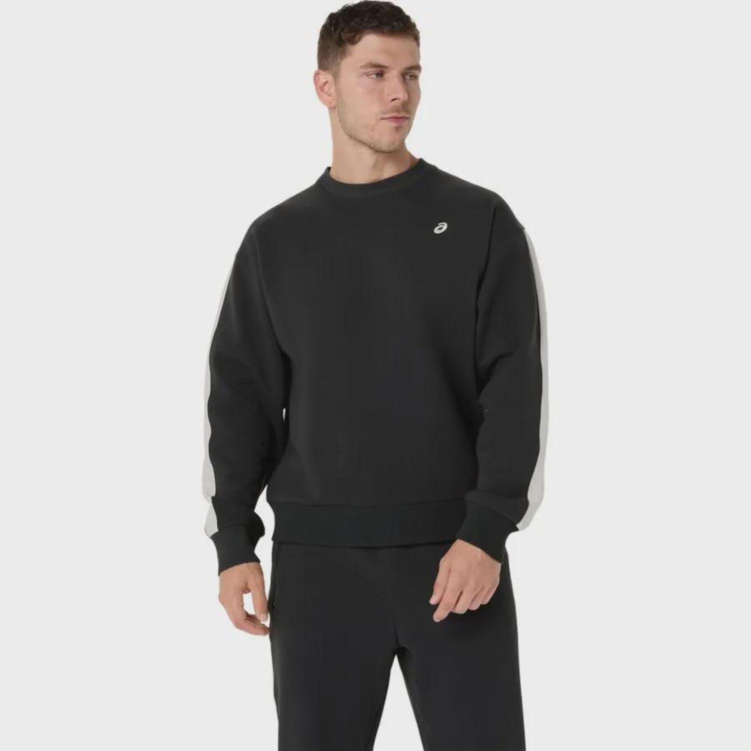Blusão Moletom ASICS Heritage Crew-Neck Masculino - Foto 1