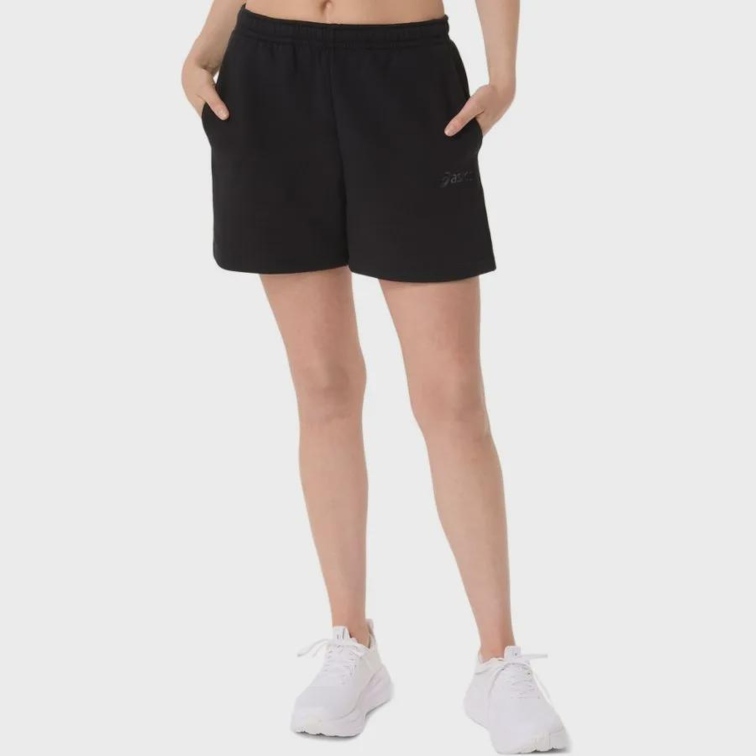 Shorts ASICS Logo Fleece 5In Feminino - Foto 1
