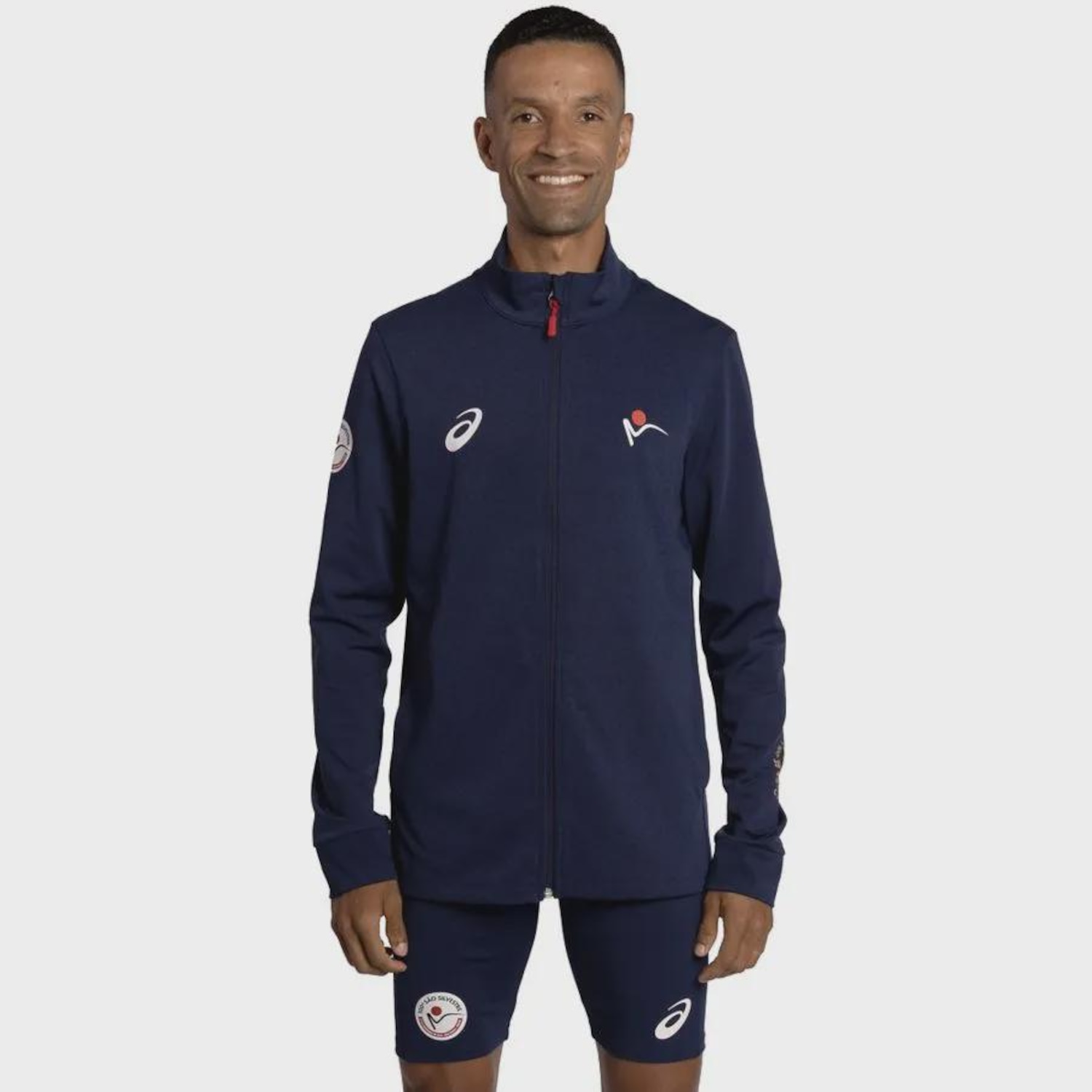 Jaqueta Corta Vento Asics Pódio São Silvestre - Masculina - Foto 1