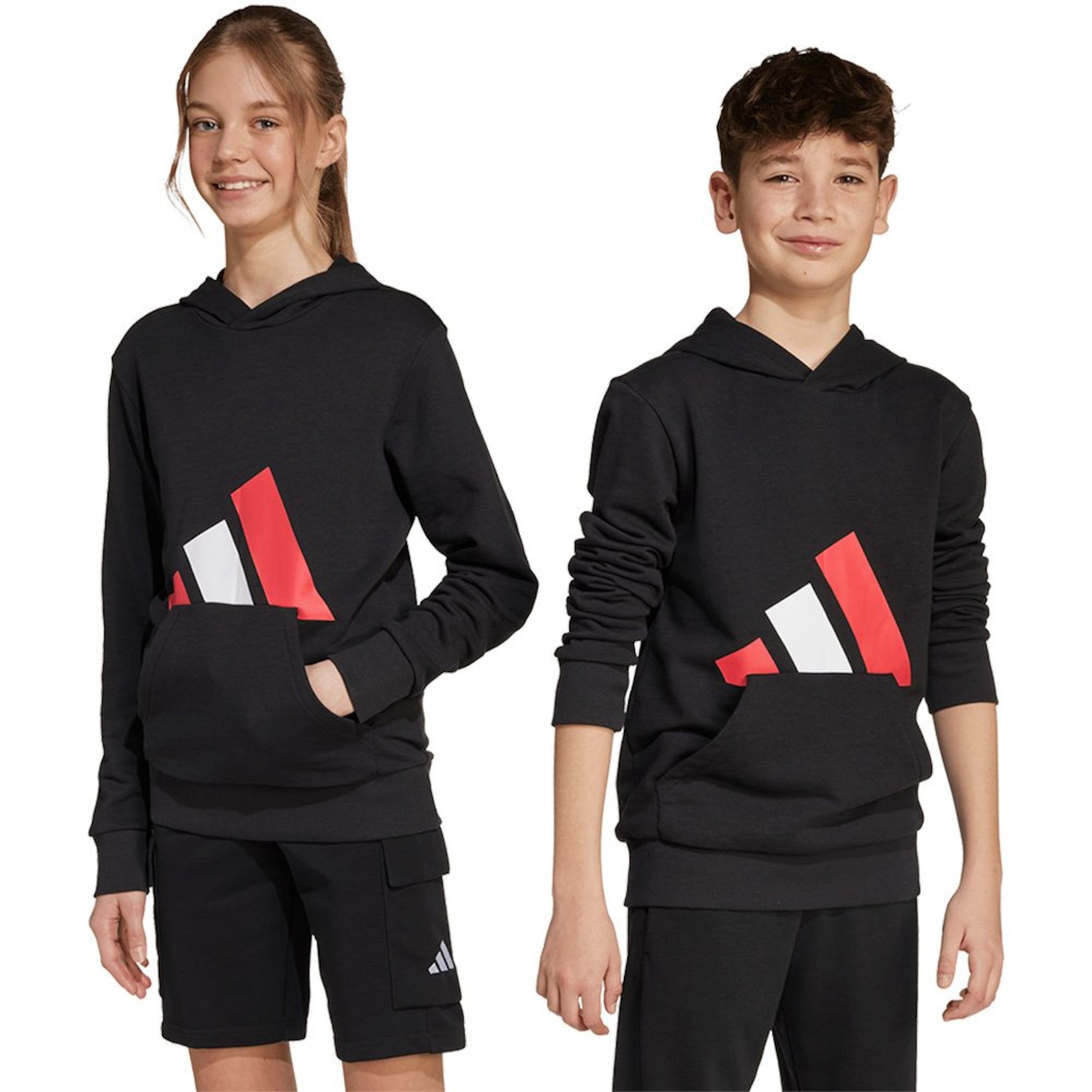 Blusão adidas Com Capuz Big Logo - Infantil - Foto 1