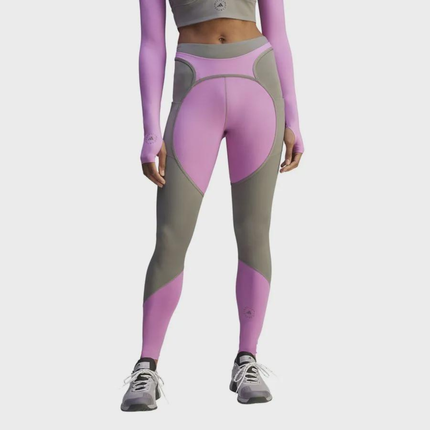Calça Legging Feminina Stella Mccartney Bicolor adidas - Foto 1