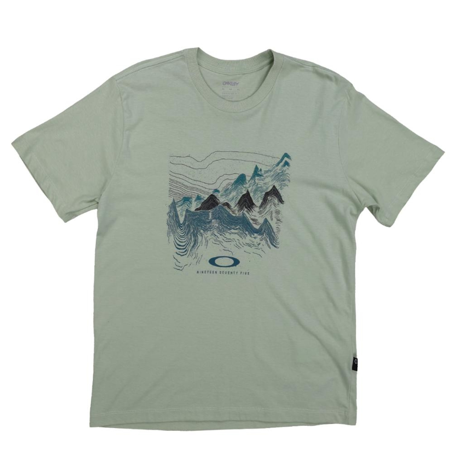 Camiseta Oakley Outline Mountains SS Tee Eucalyptus -  Masculina - Foto 1