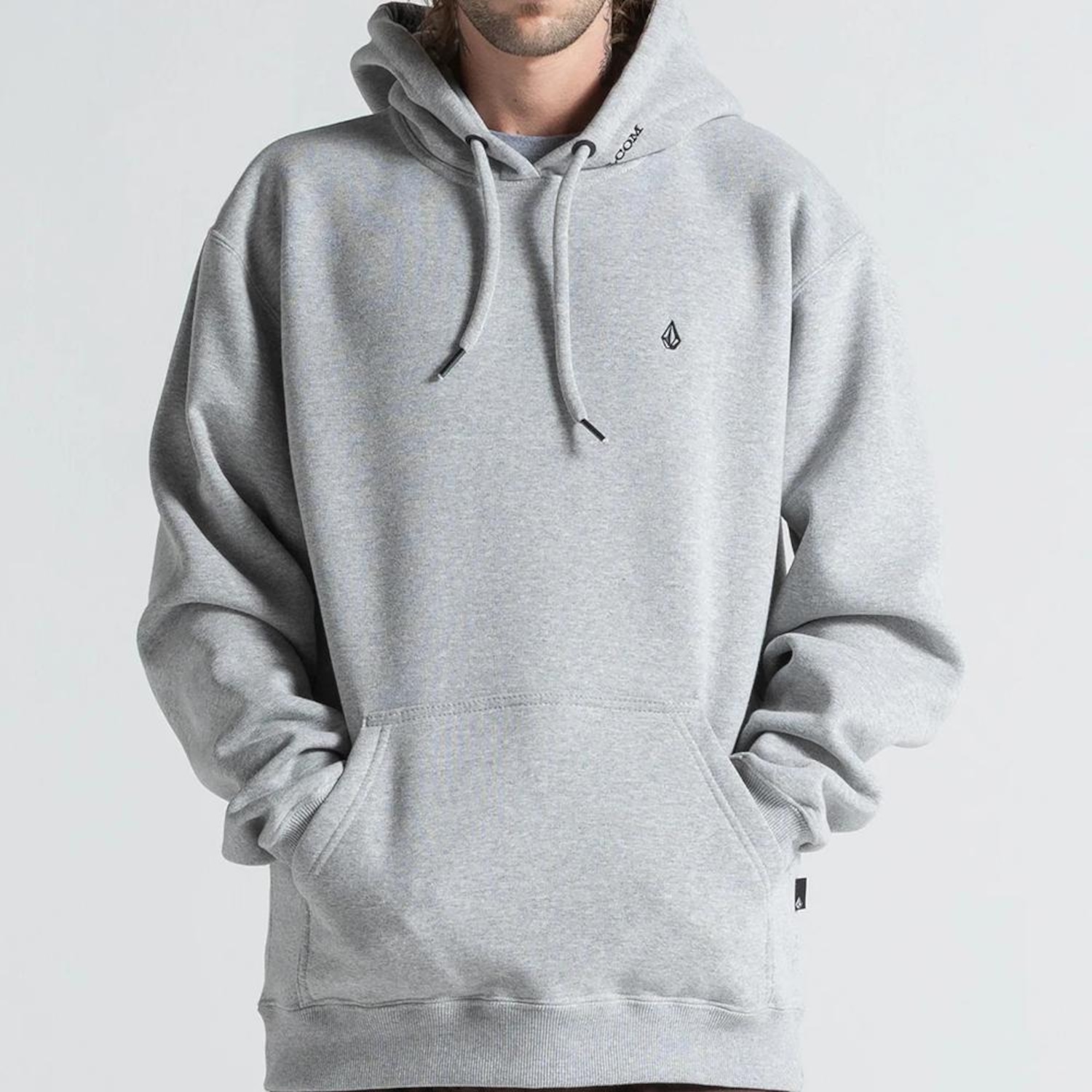 Moletom Volcom Canguru Single Stone WT26 Mescla - Masculino - Foto 1