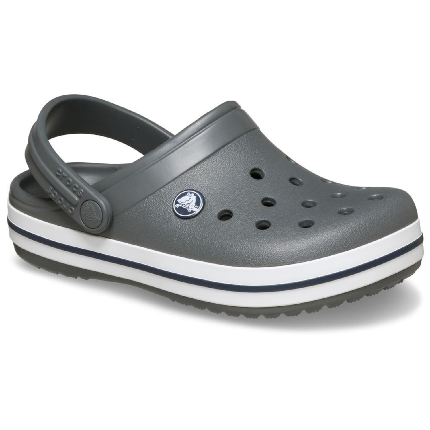 Sandália Crocs Crocband Clog K Slate Infantil - Foto 2