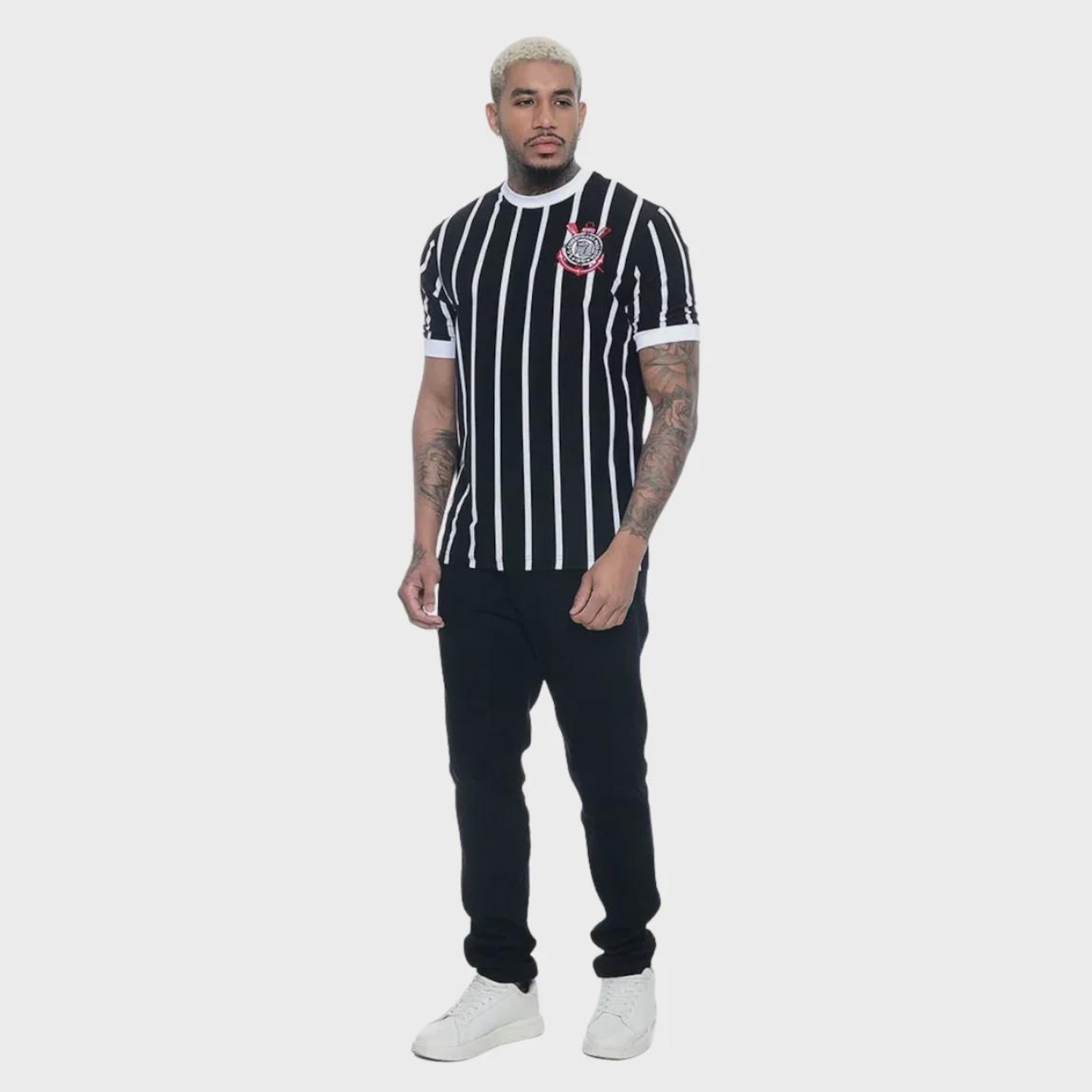 Camisa do Corinthians Democracia Retrô Braziline - Masculina - Foto 1