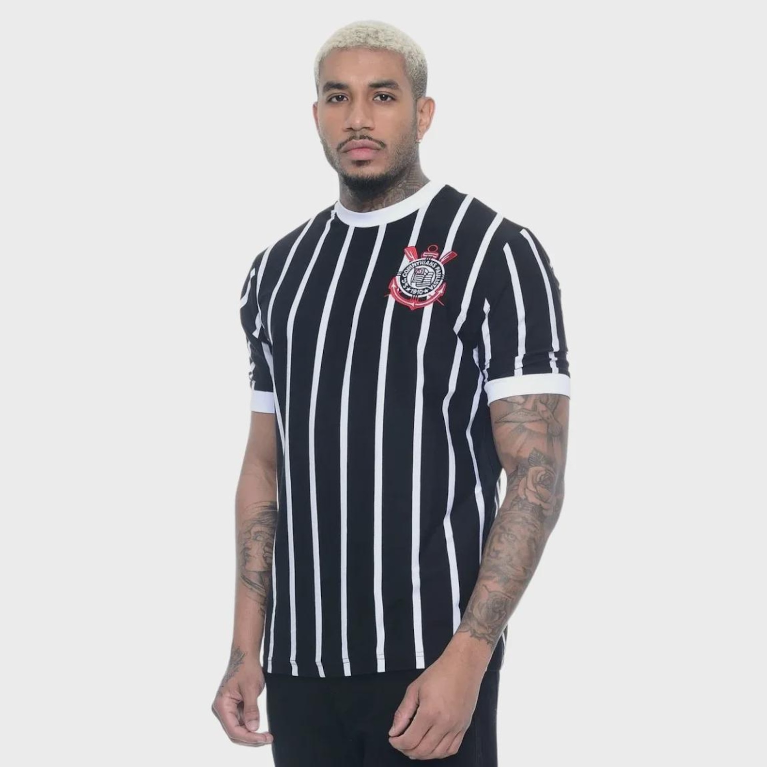 Camisa do Corinthians Democracia Retrô Braziline - Masculina - Foto 2