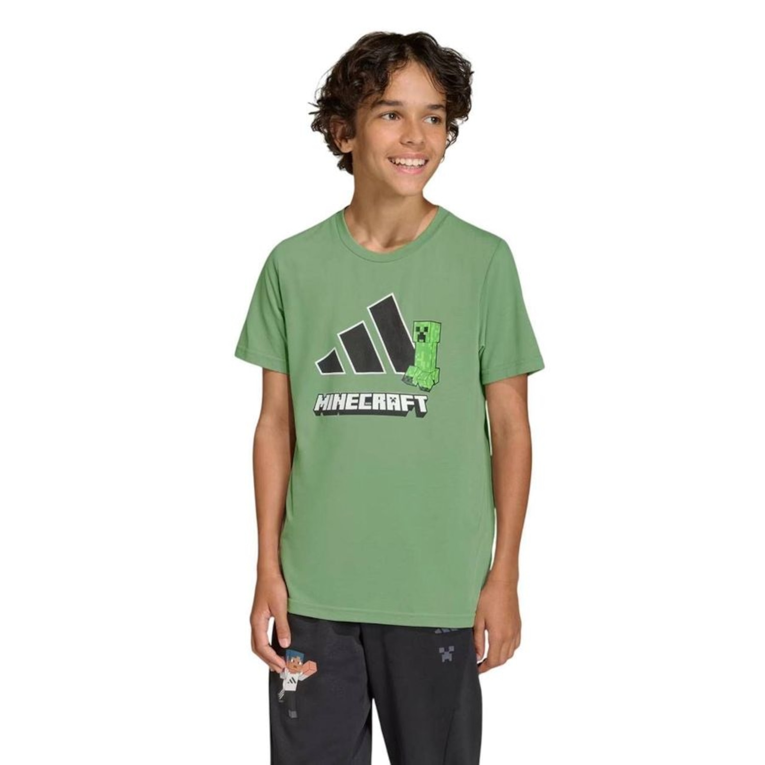 Camiseta adidas M/C Minecraft - Infantil - Foto 1