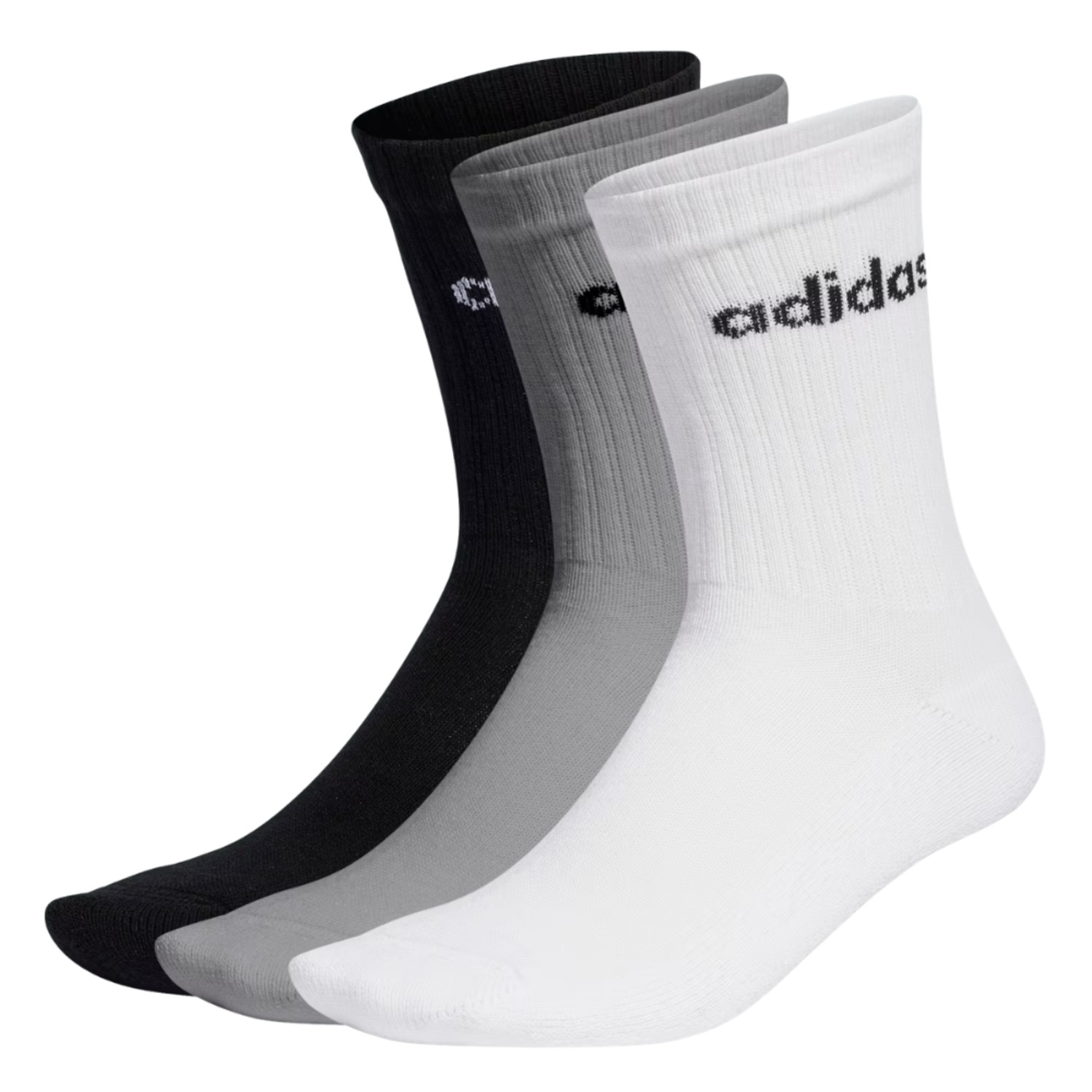 Kit de Meias adidas com 3 Peças Linear Crew Cano Médio - Unissex - Foto 4