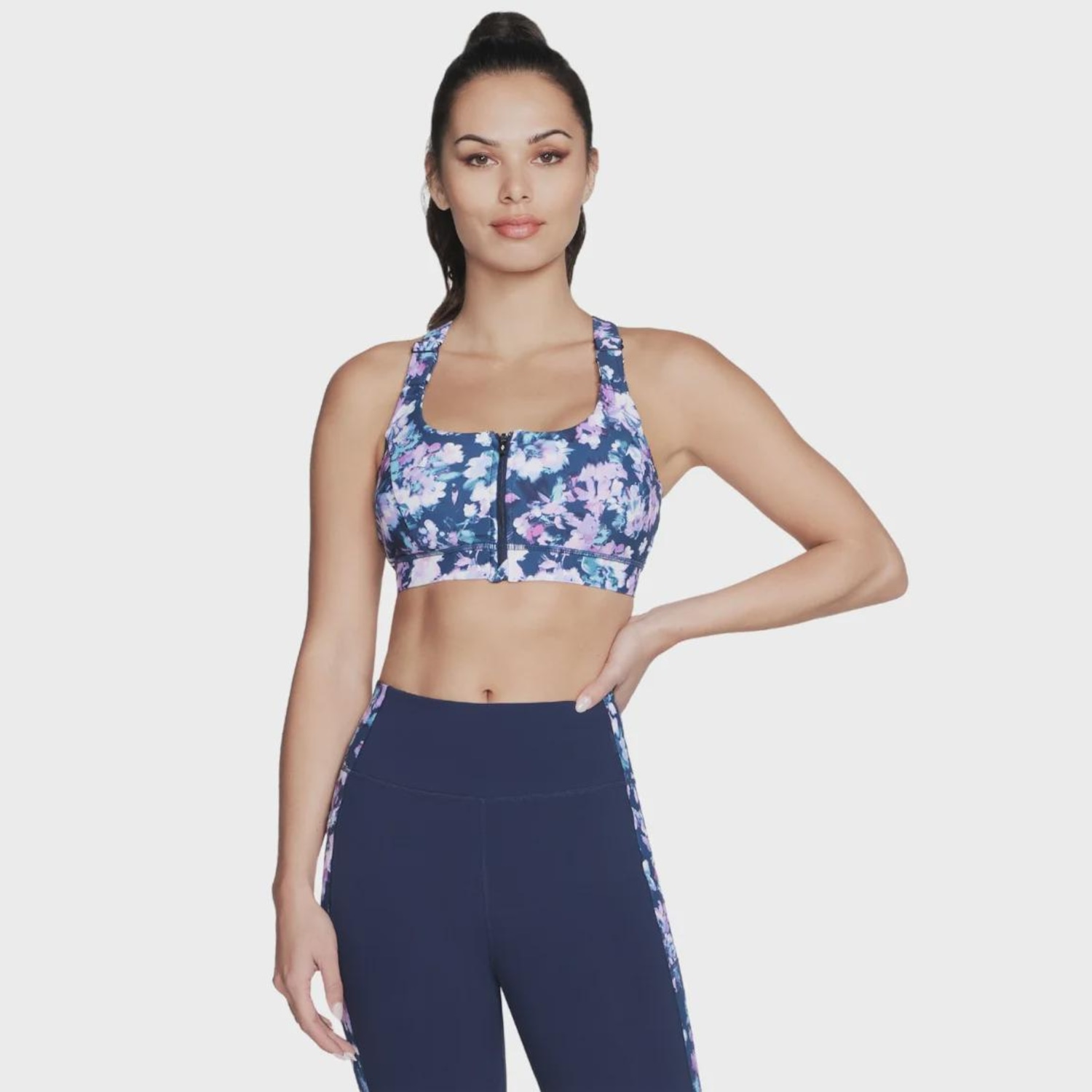 Top Skechers Misty Perfomance Com Ziper Frontal - Feminino - Foto 1