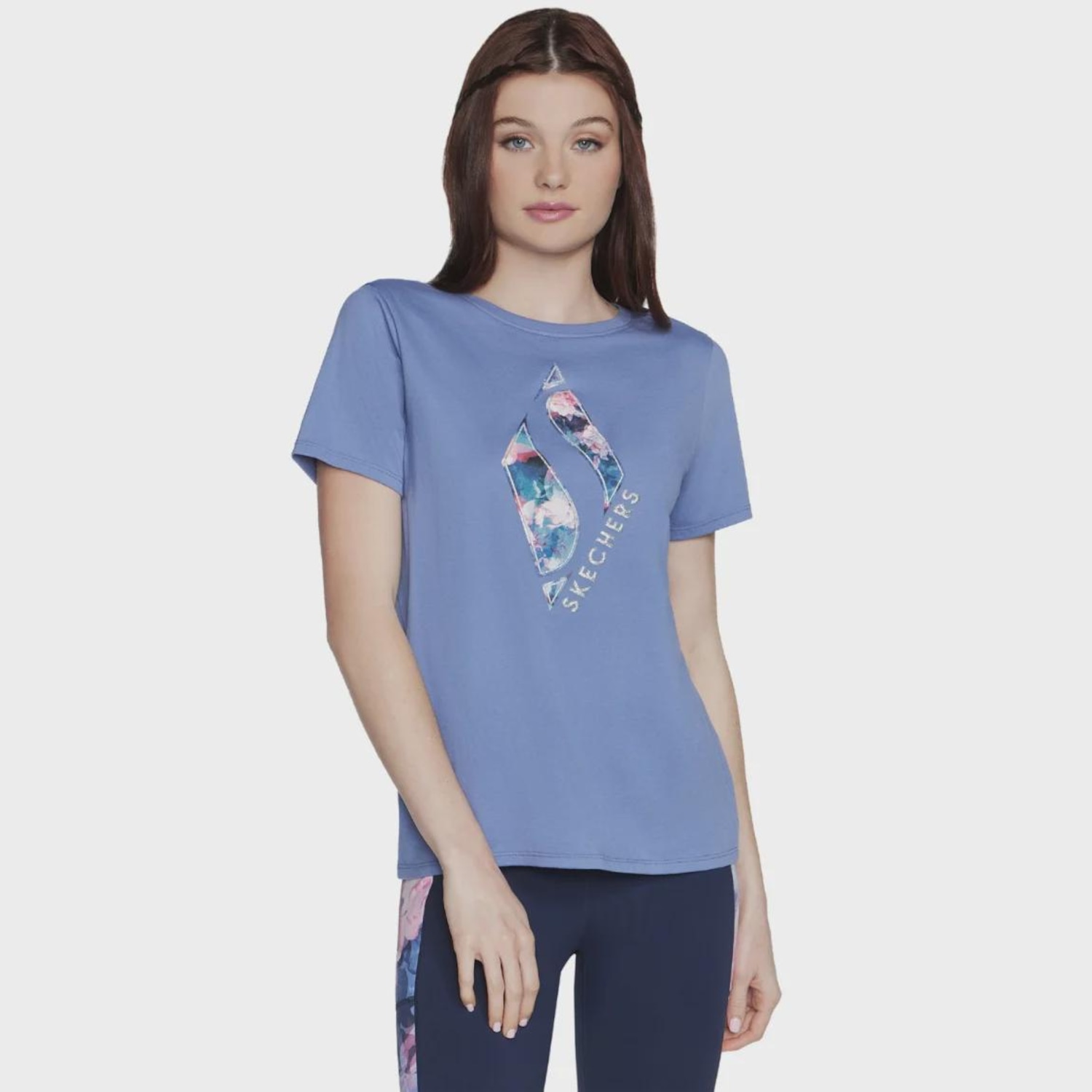 Camiseta Skechers Summer Rose Feminina - Foto 1