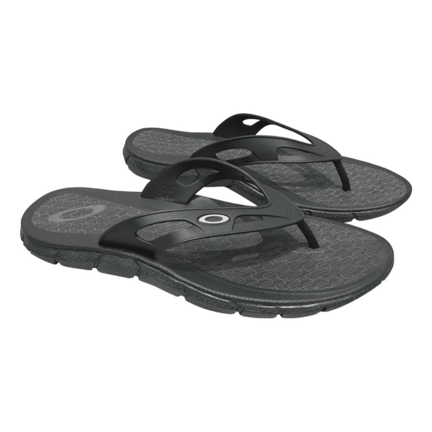 Chinelo Oakley Operative Heritage Jet Black - Masculino - Foto 1