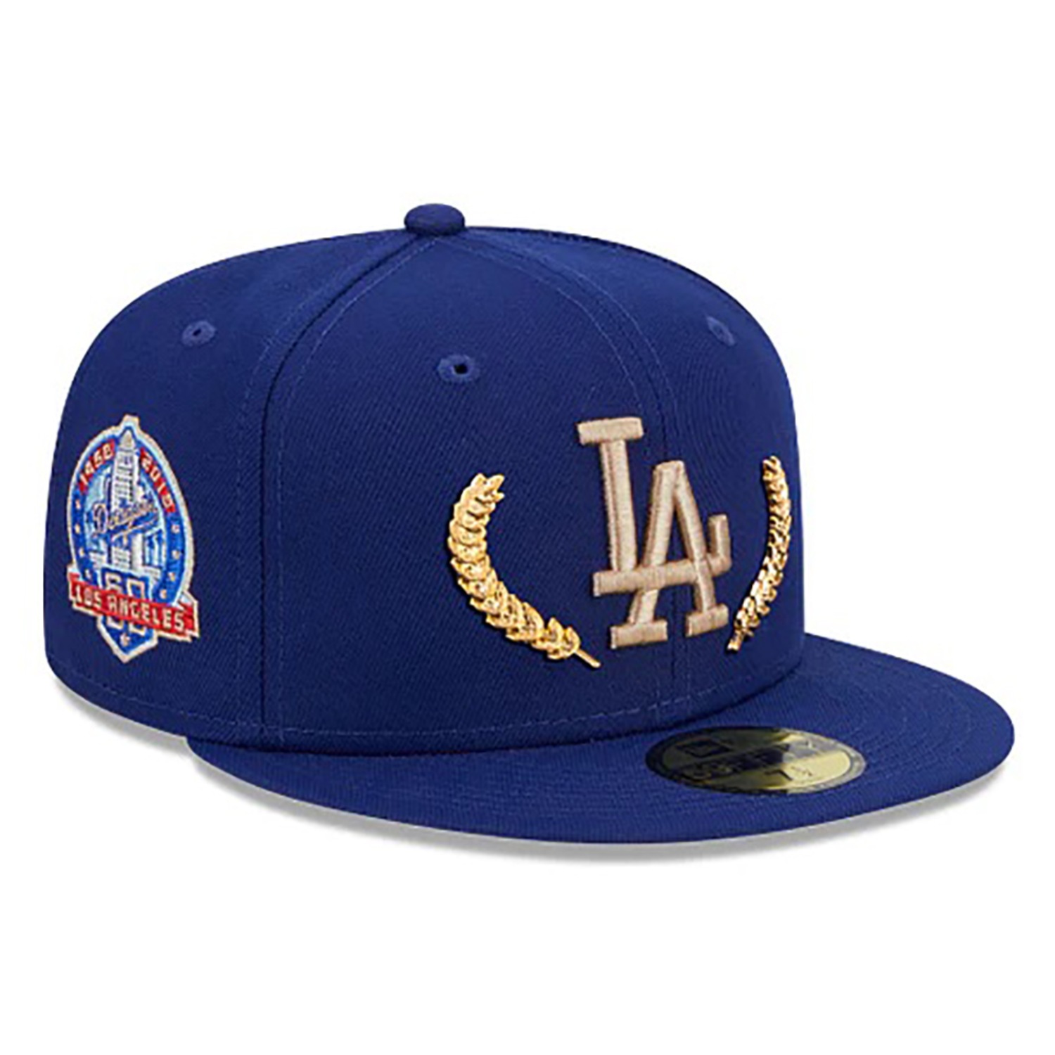 Boné Adulto New Era Los Angeles Dodgers Gold Leaf Aba Reta - Foto 1