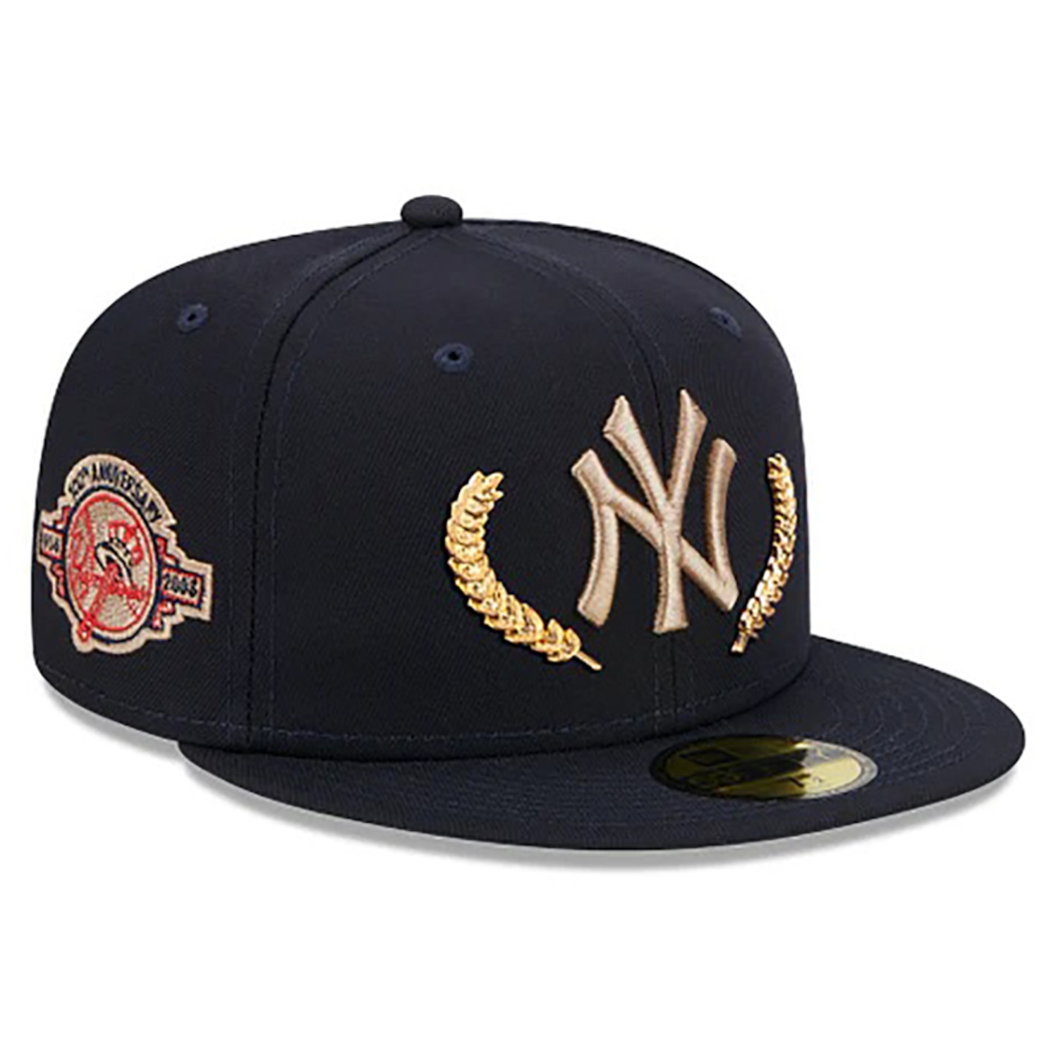 Boné Adulto New Era New York Yankees Gold Leaf Aba Reta - Foto 1
