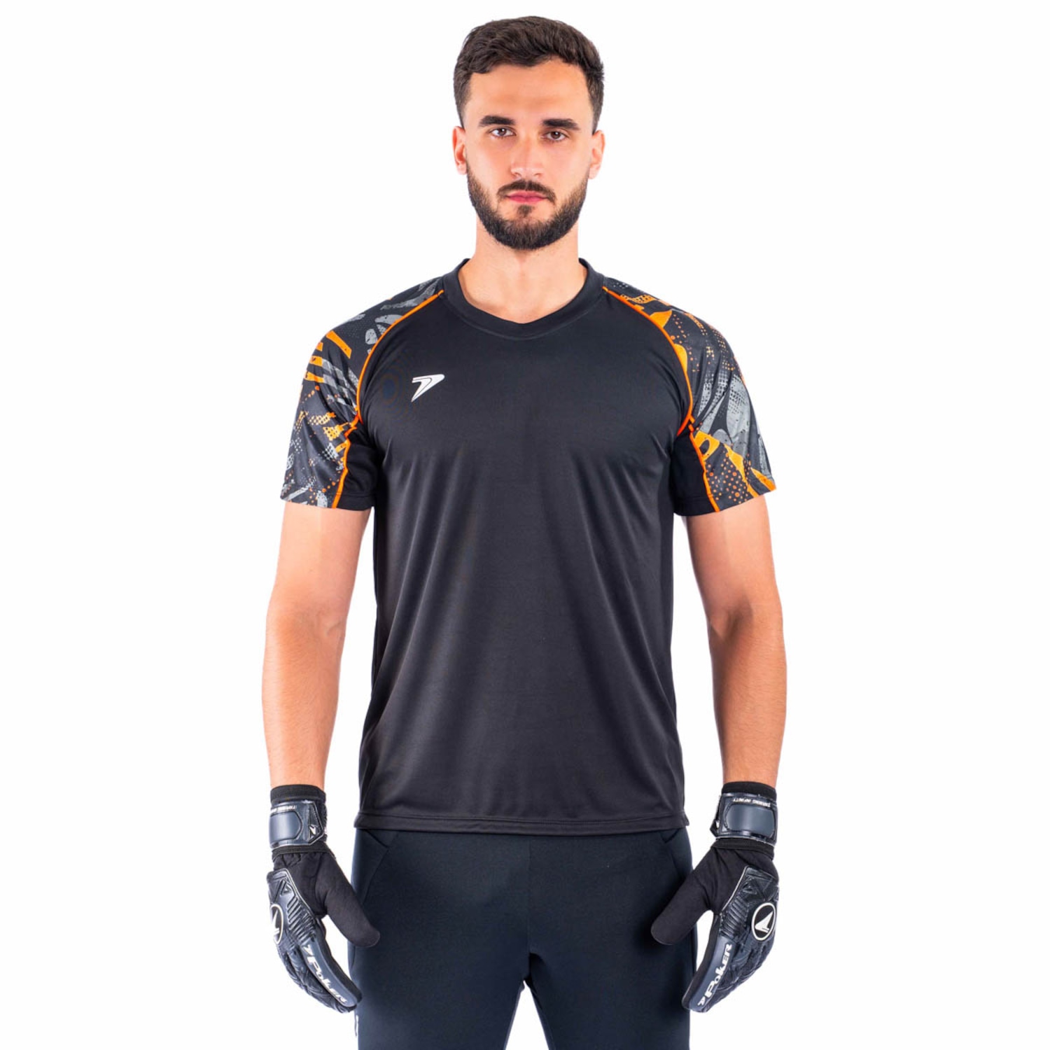 Camisa Poker Goleiro Manga Curta Sublimada Sentinela - Masculino - Foto 1